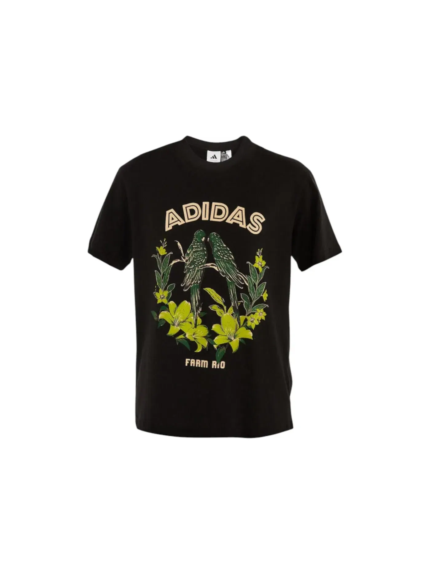 Женская футболка с принтом Adidas x Farm Rio Birds T-shirt Adidas — изображение 1 из 1, черный