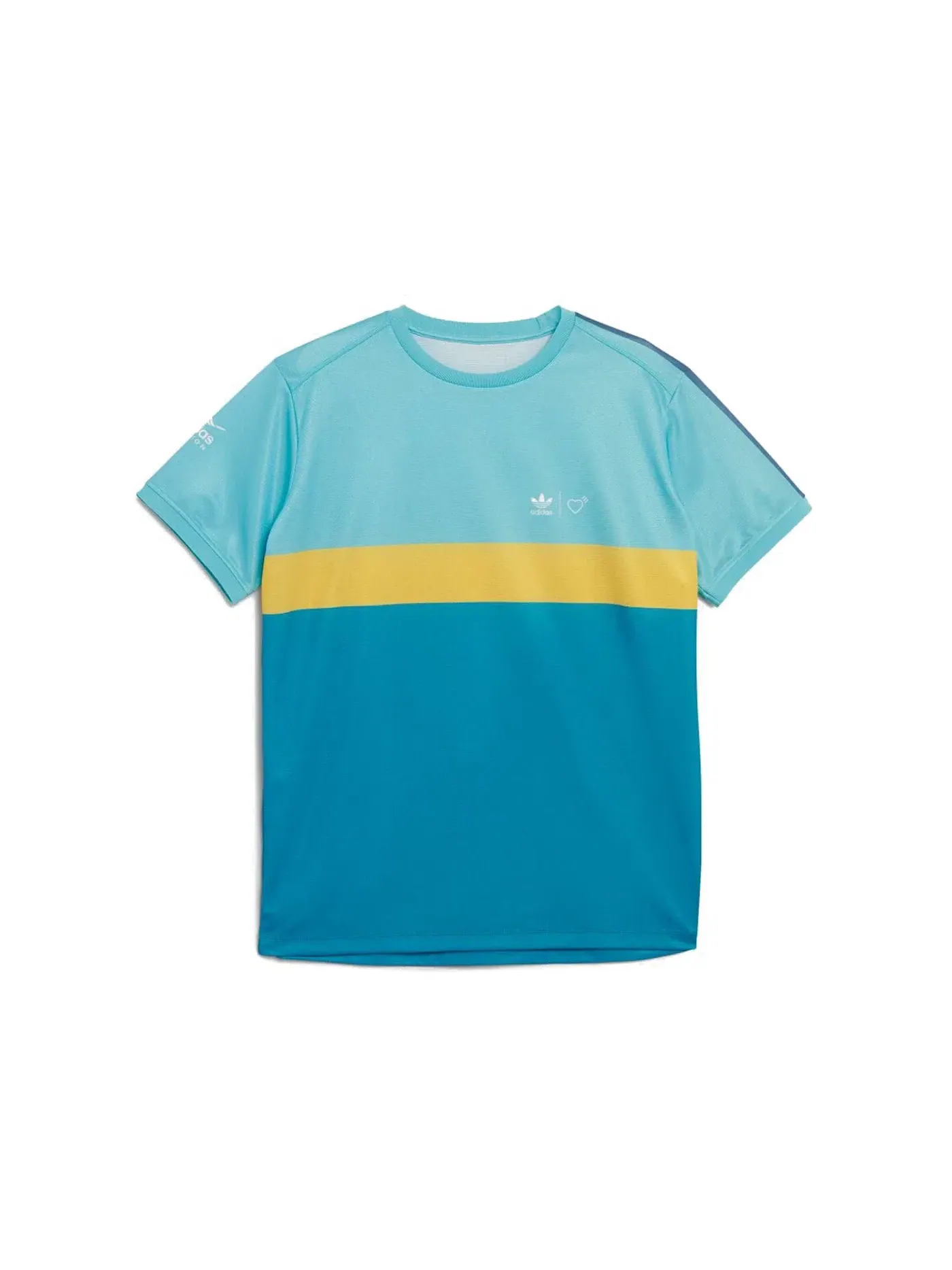 Мужская футболка с принтом Adidas x Human Made Tee — изображение 1 из 2, голубой