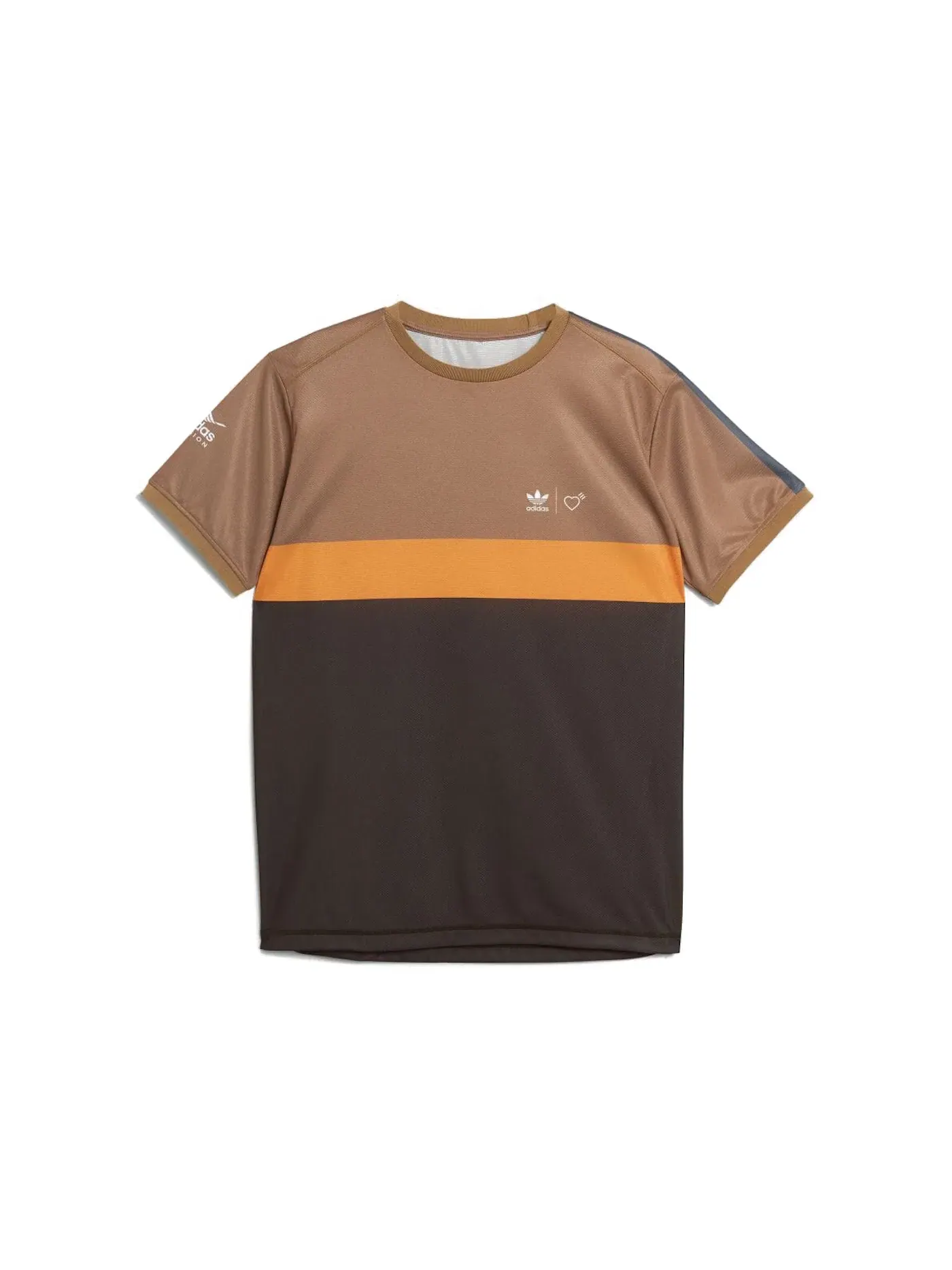 Мужская футболка с принтом Adidas x Human Made Tee — изображение 1 из 2, коричневый