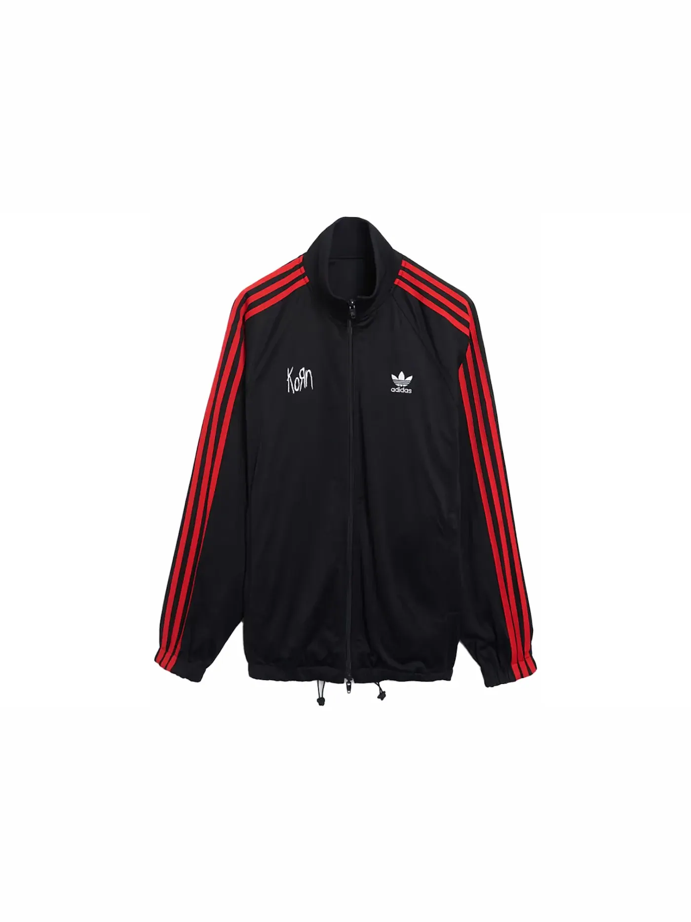 Мужская футболка с принтом Logo Track Top Adidas — изображение 1 из 3, черный