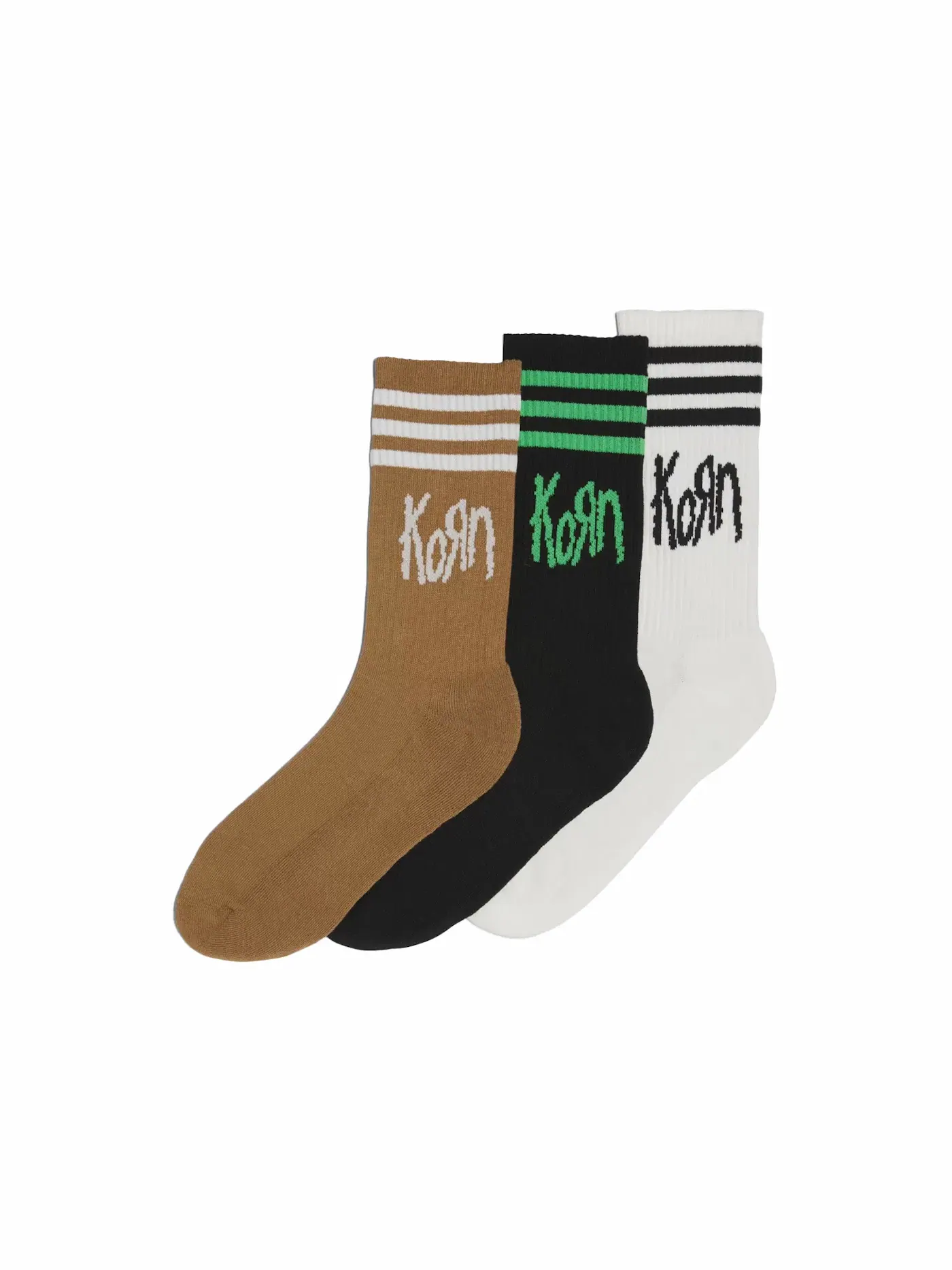 Мужской набор носков с принтом Sock Set (3 Pack) Adidas — изображение 1 из 1, белый/черный/коричневый