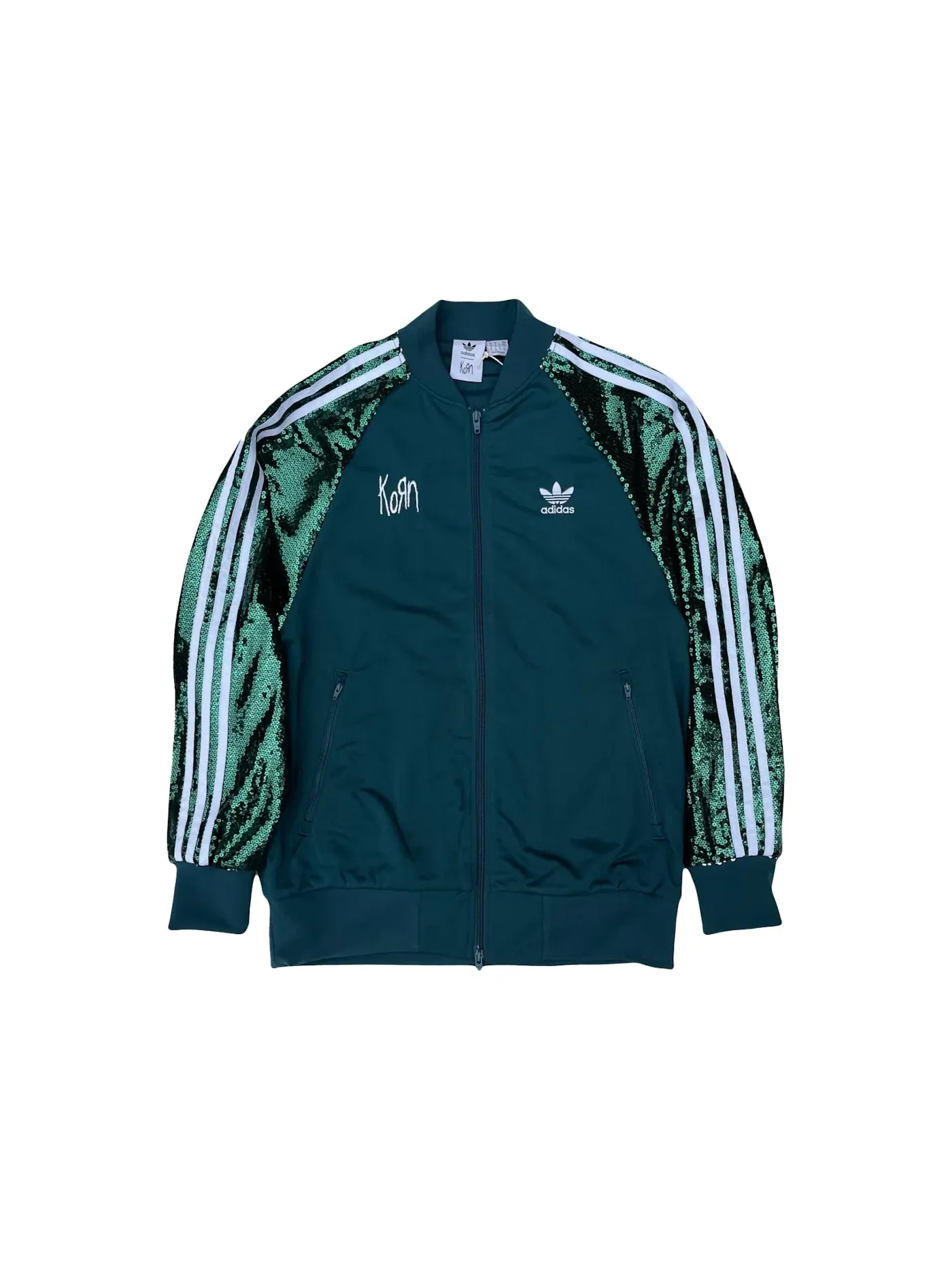 Мужская куртка с пайетками Adidas x KoRn — изображение 1 из 1, зеленый
