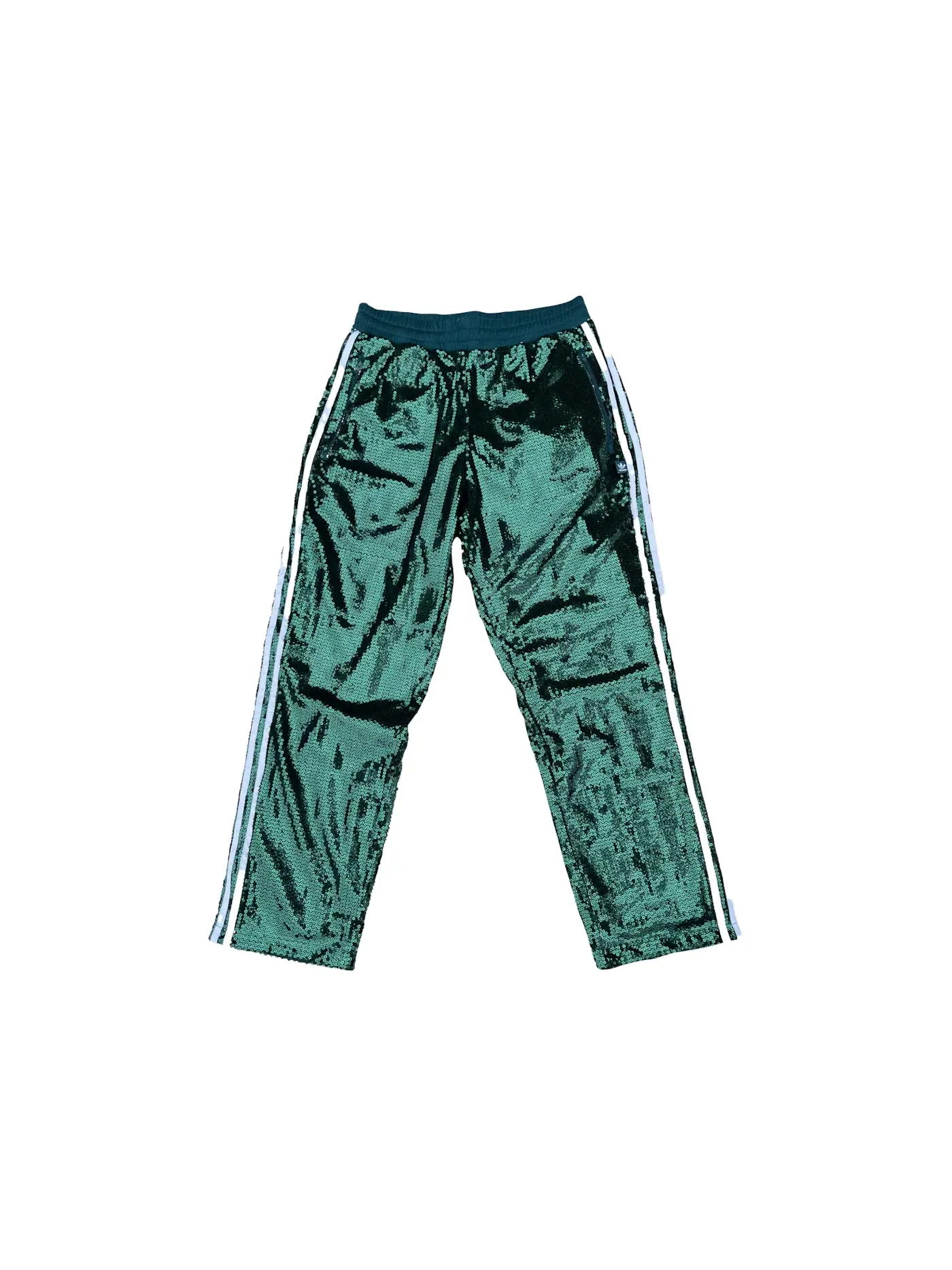 Мужские спортивные штаны с пайетками Adidas x KoRn Pants — изображение 1 из 1, зеленый