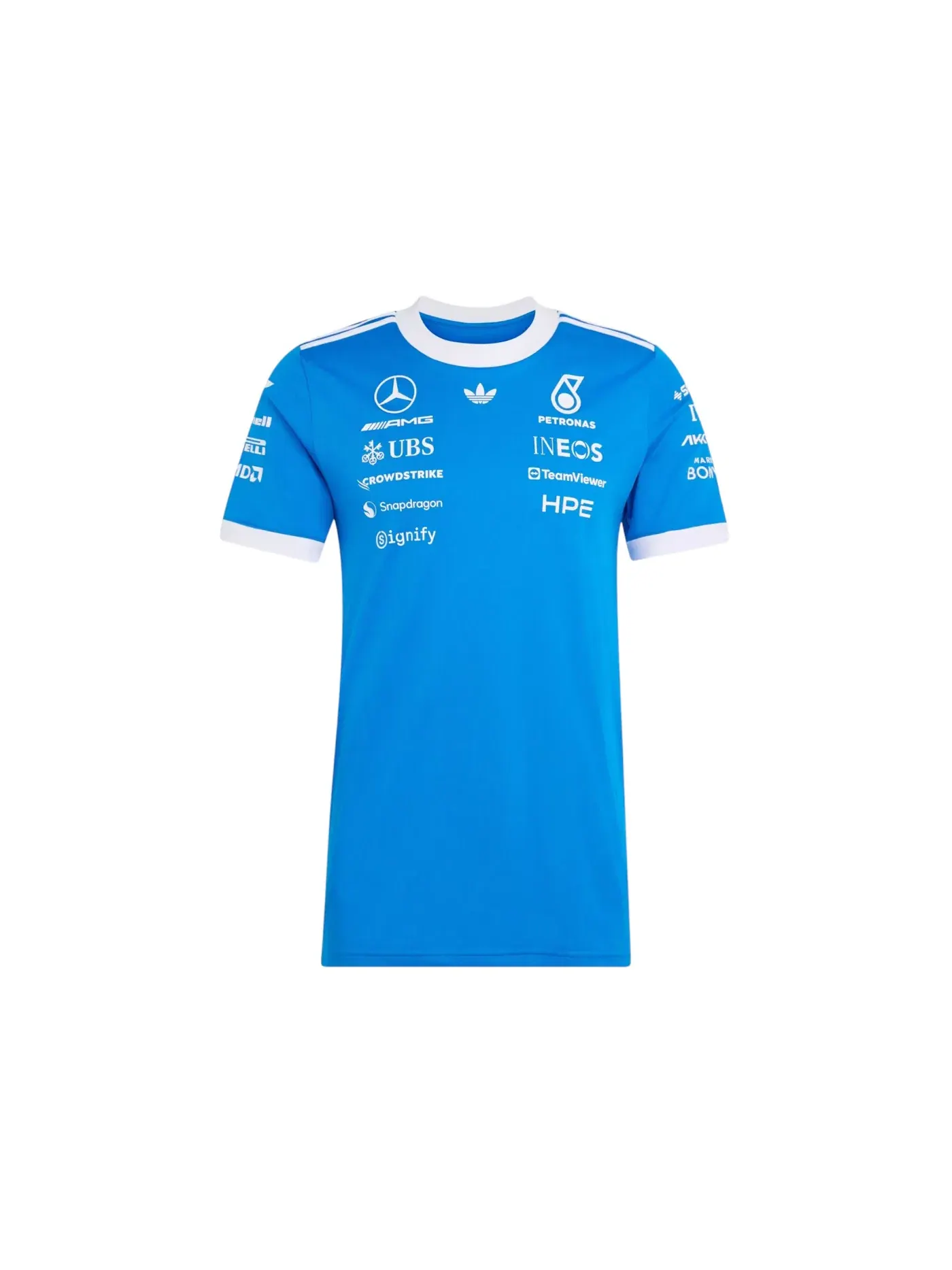 Мужская джерси с длинным рукавом Adidas x Mercedes AMG Petronas Formula 1 Team Blue Wonder Driver Jersey — изображение 1 из 1