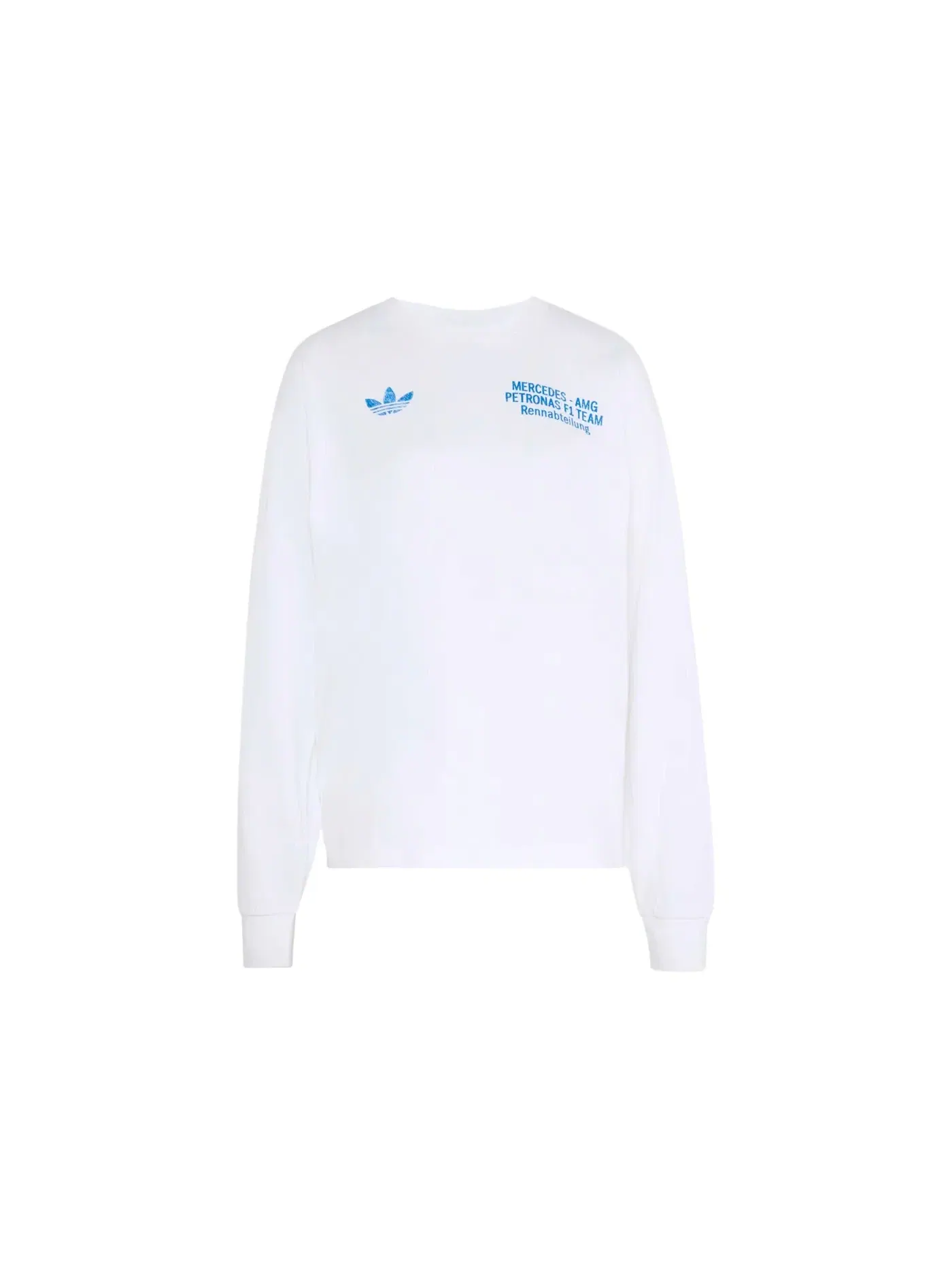 Мужская футболка с длинным рукавом Adidas x Mercedes AMG Petronas Formula 1 Team Blue Wonder — изображение 1 из 1
