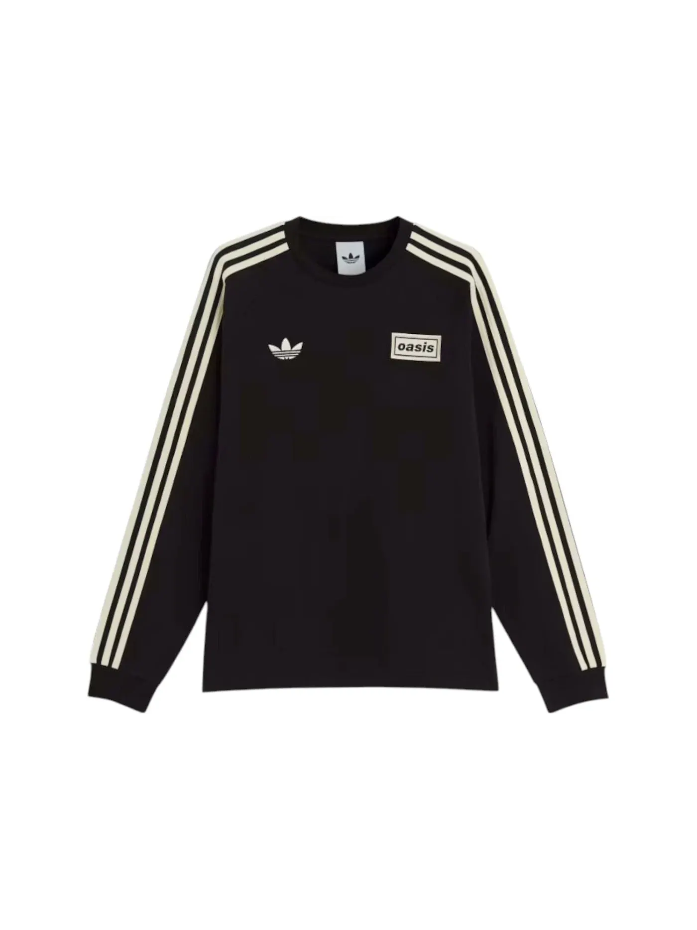 Мужская футболка с длинным рукавом Oasis Tour 3-Stripes Tee Adidas — изображение 1 из 2, черный