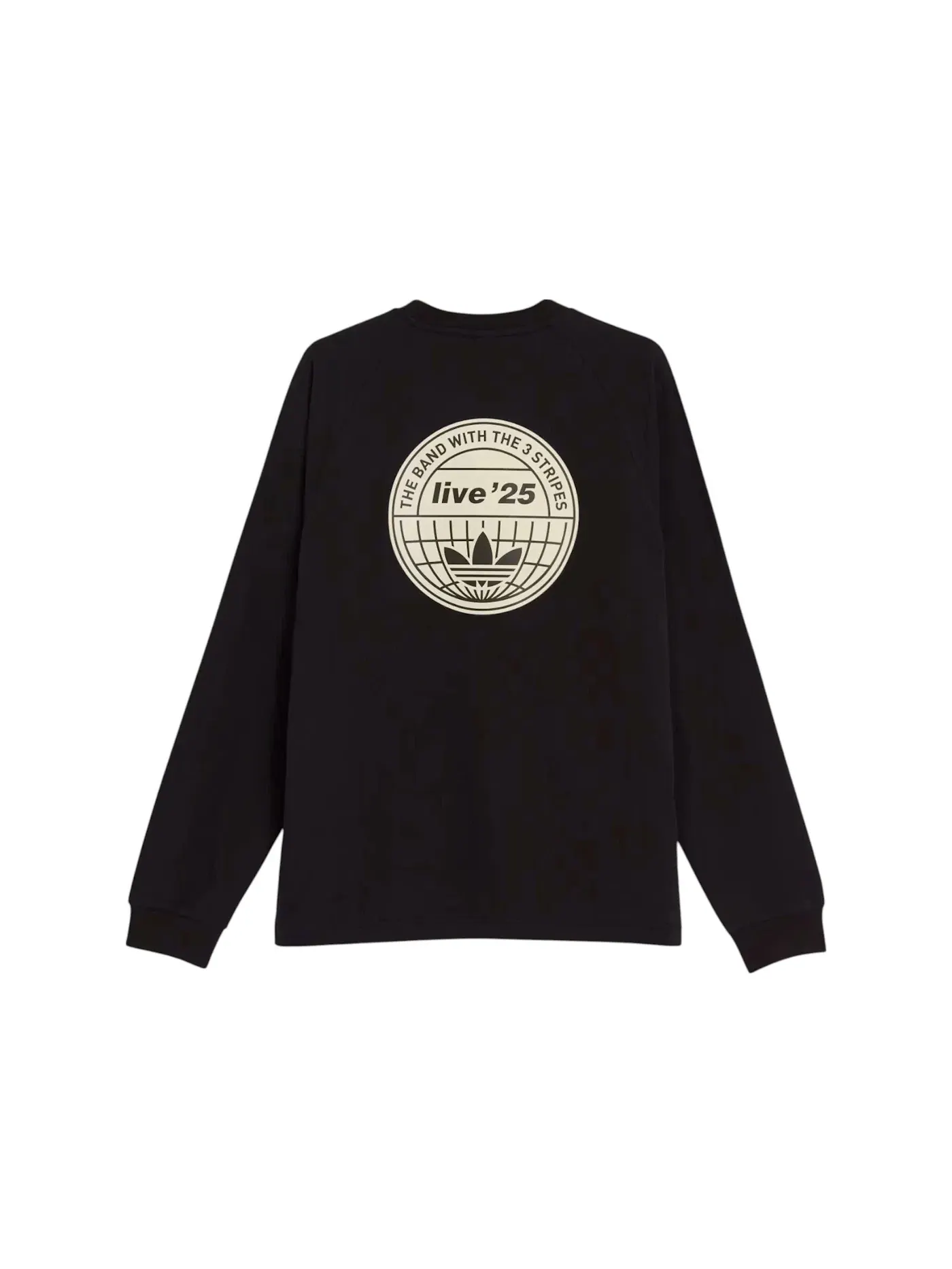 Мужская футболка с длинным рукавом Oasis Tour 3-Stripes Tee Adidas — изображение 2 из 2, черный