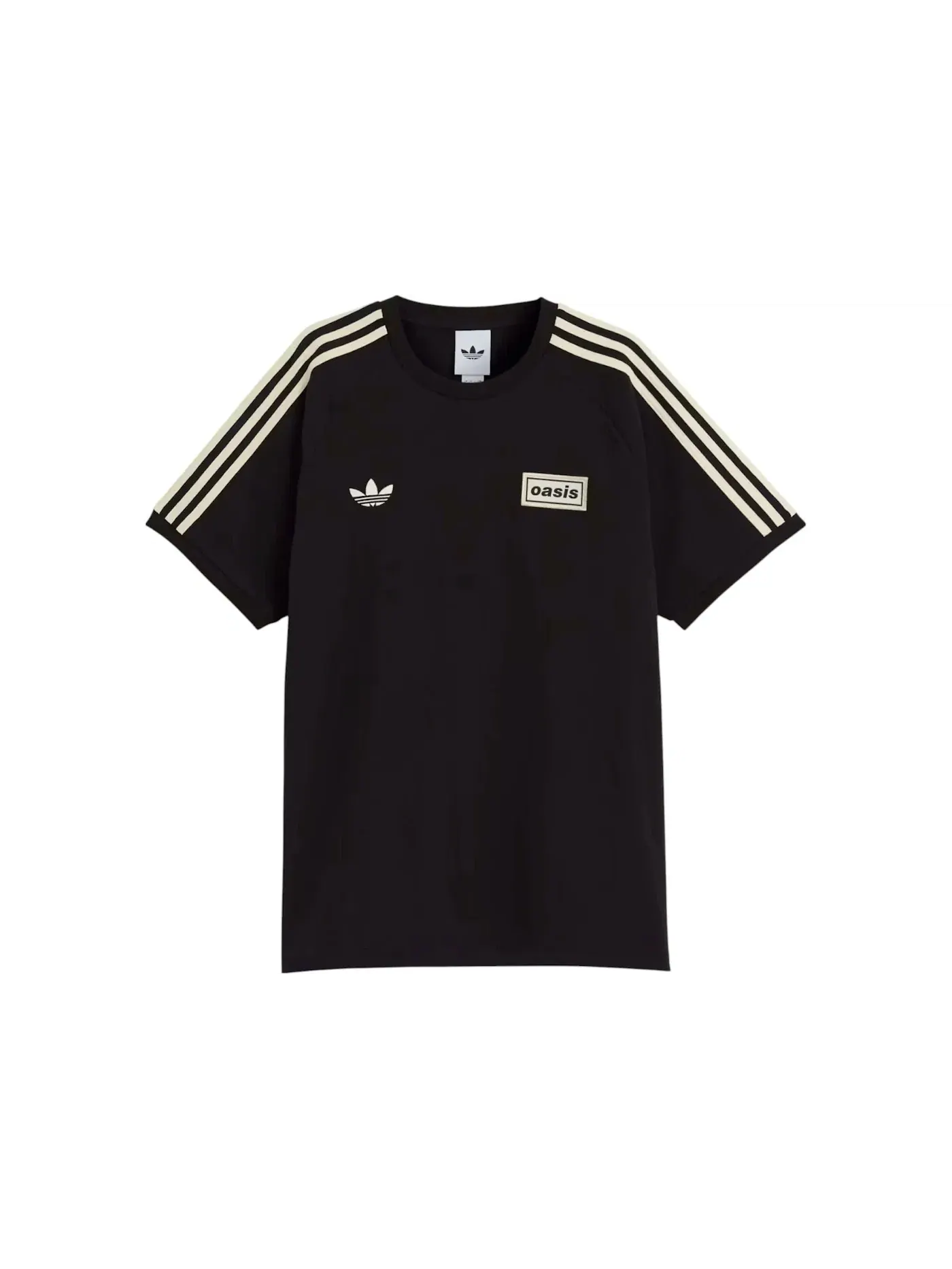 Мужская футболка с принтом Adidas Oasis Tour 3 Stripes T-Shirt — изображение 1 из 2, черный