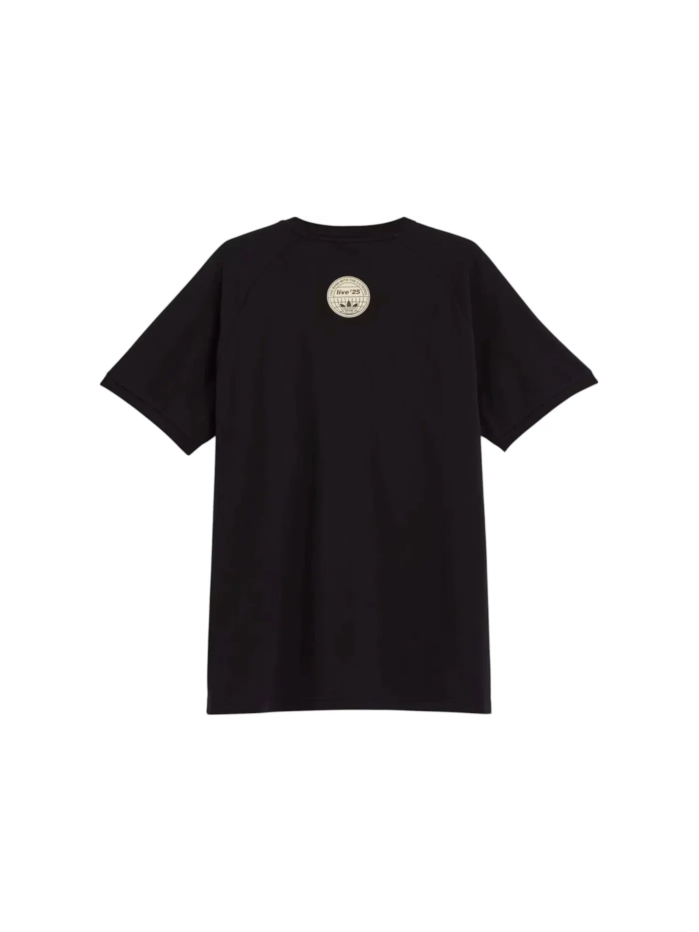 Мужская футболка с принтом Adidas Oasis Tour 3 Stripes T-Shirt — изображение 2 из 2, черный