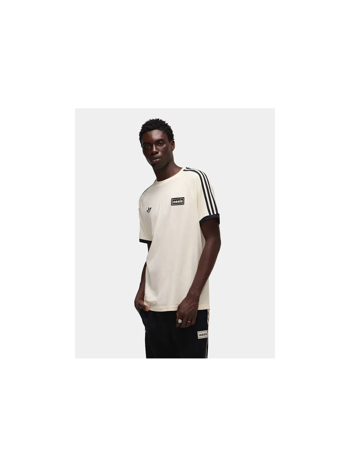 Мужская футболка с принтом T-Shirt Adidas — изображение 4 из 6, кремовый белый
