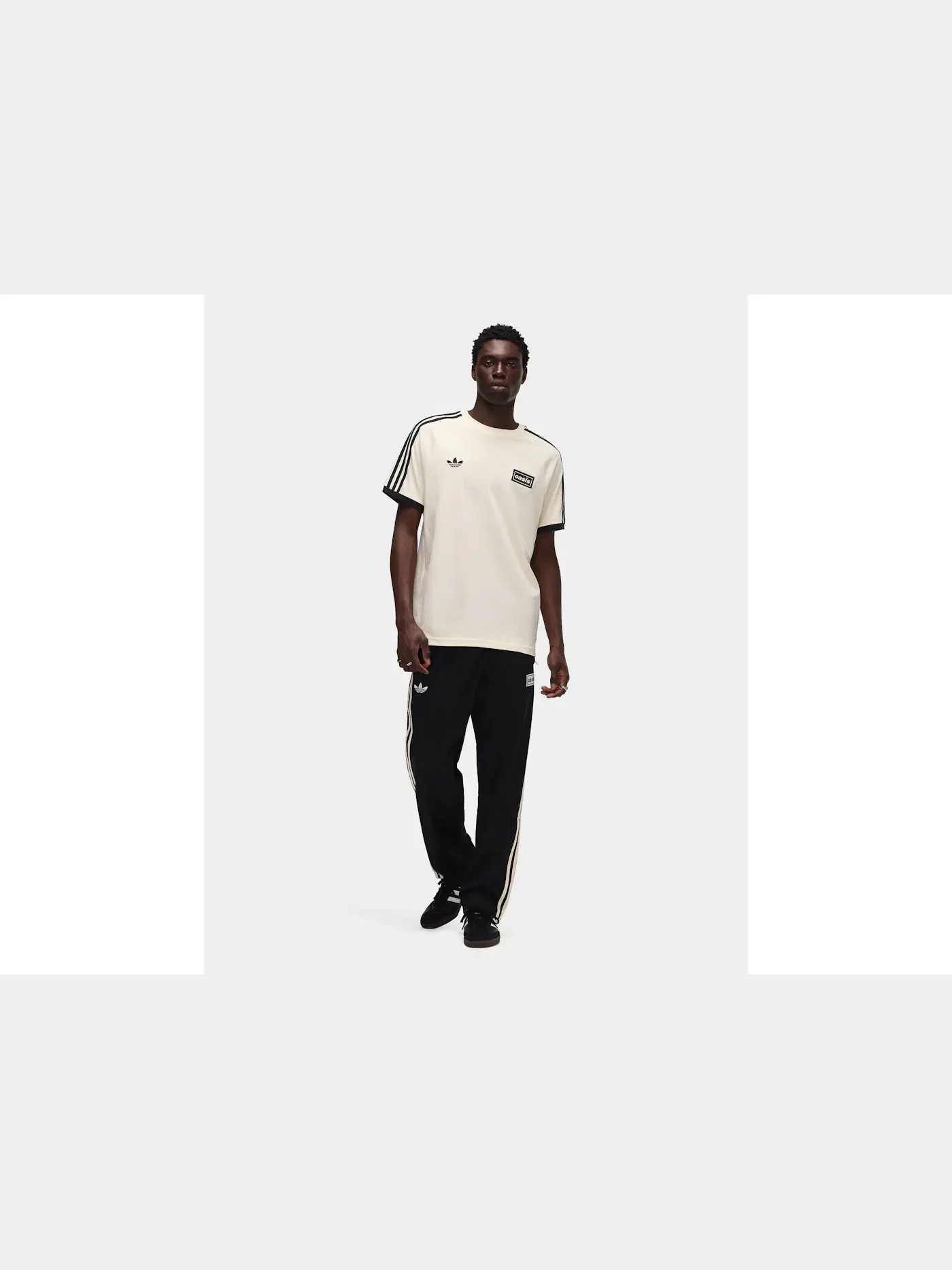 Мужская футболка с принтом T-Shirt Adidas — изображение 6 из 6, кремовый белый