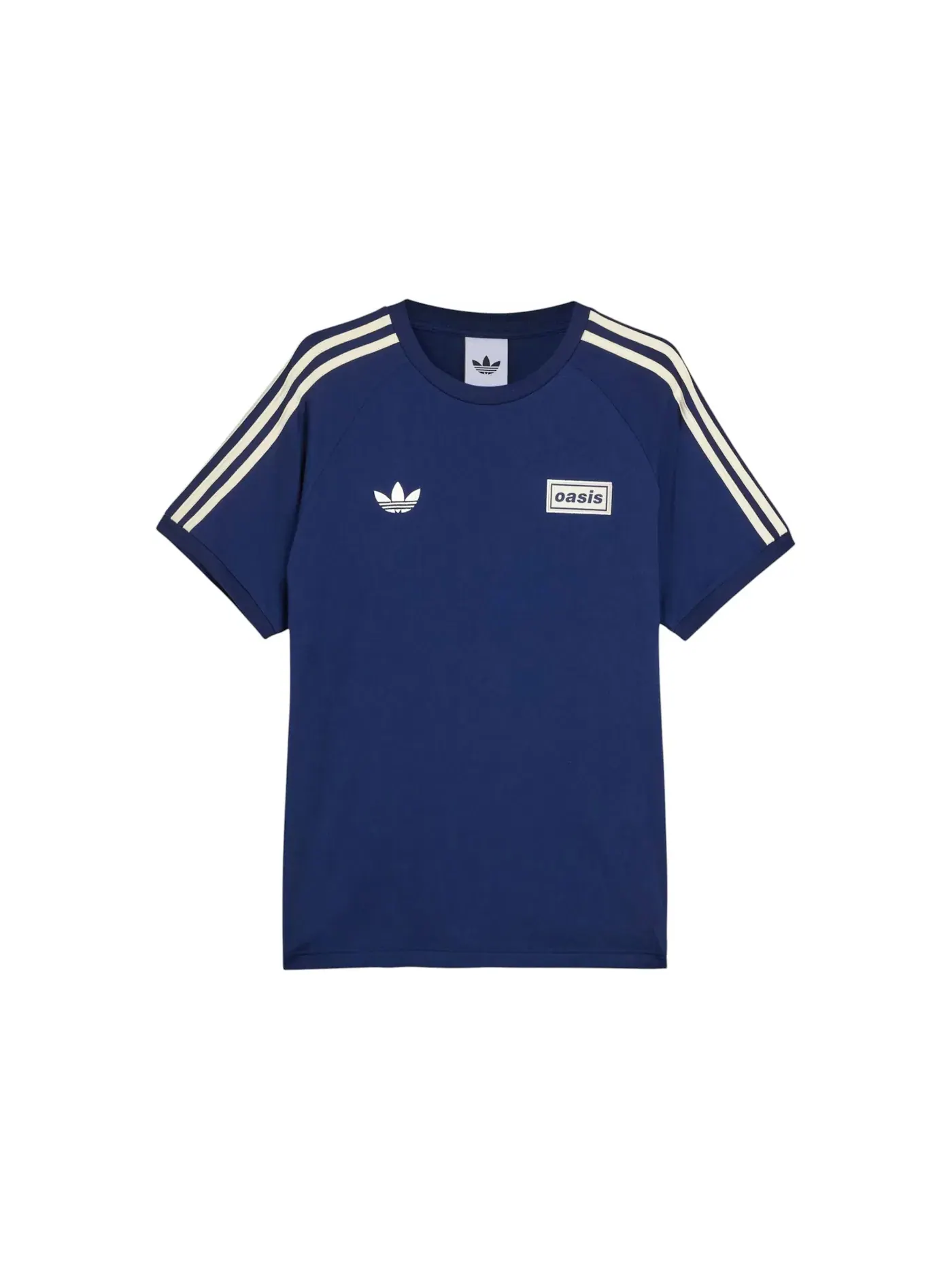 Детская футболка с принтом Adidas x Oasis Tour 3-Stripes Adidas — изображение 1 из 2, индиго/кремовый белый