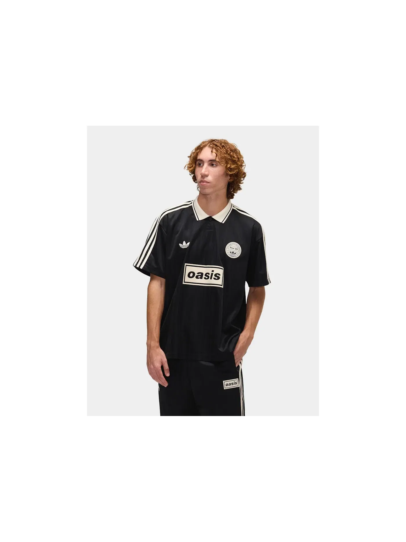 Мужская джерси с жаккардовым узором Adidas Jersey — изображение 4 из 6, черный