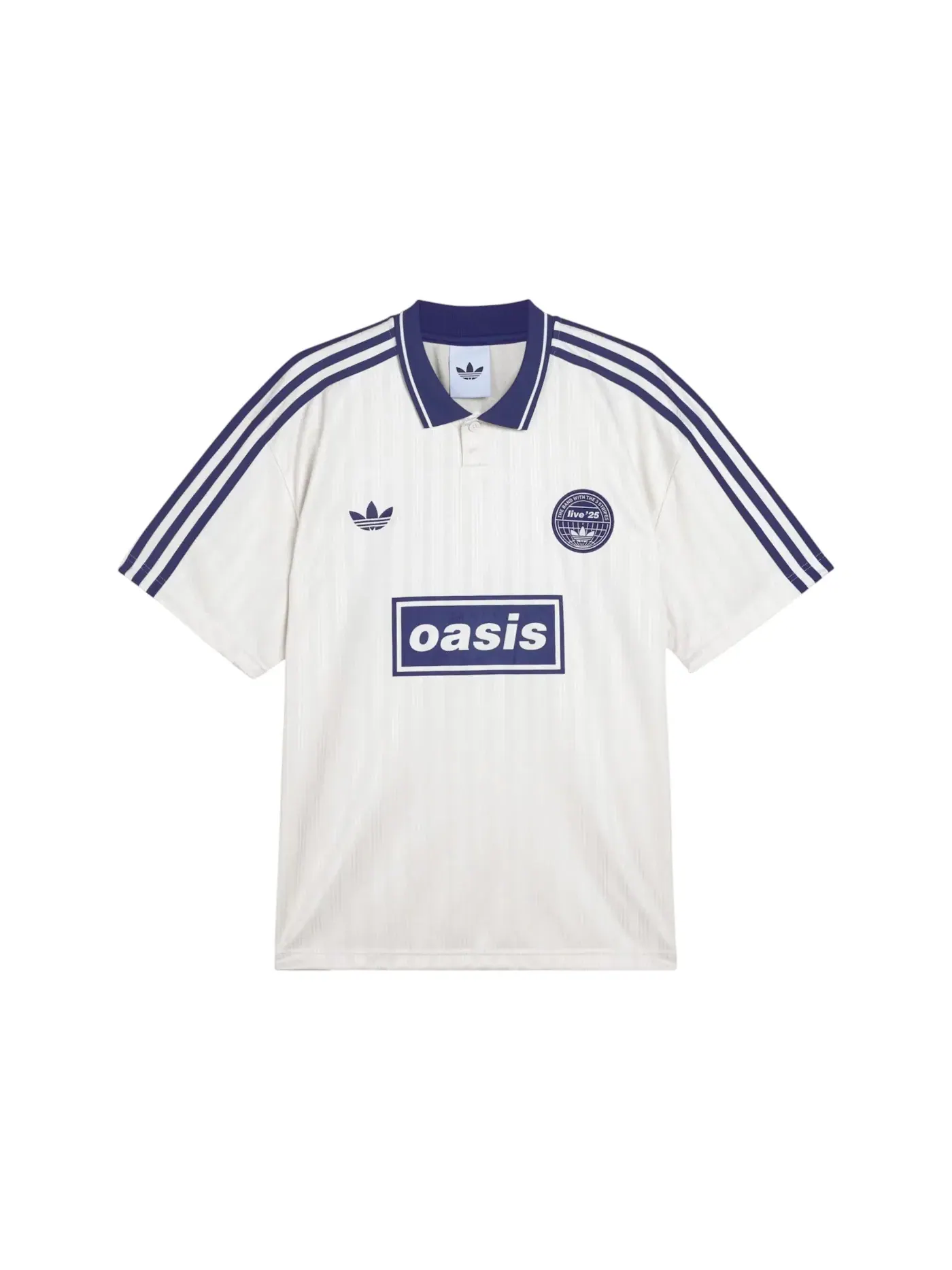 Детская футболка-джерси с жаккардовым узором Adidas x Oasis Tour — изображение 1 из 2