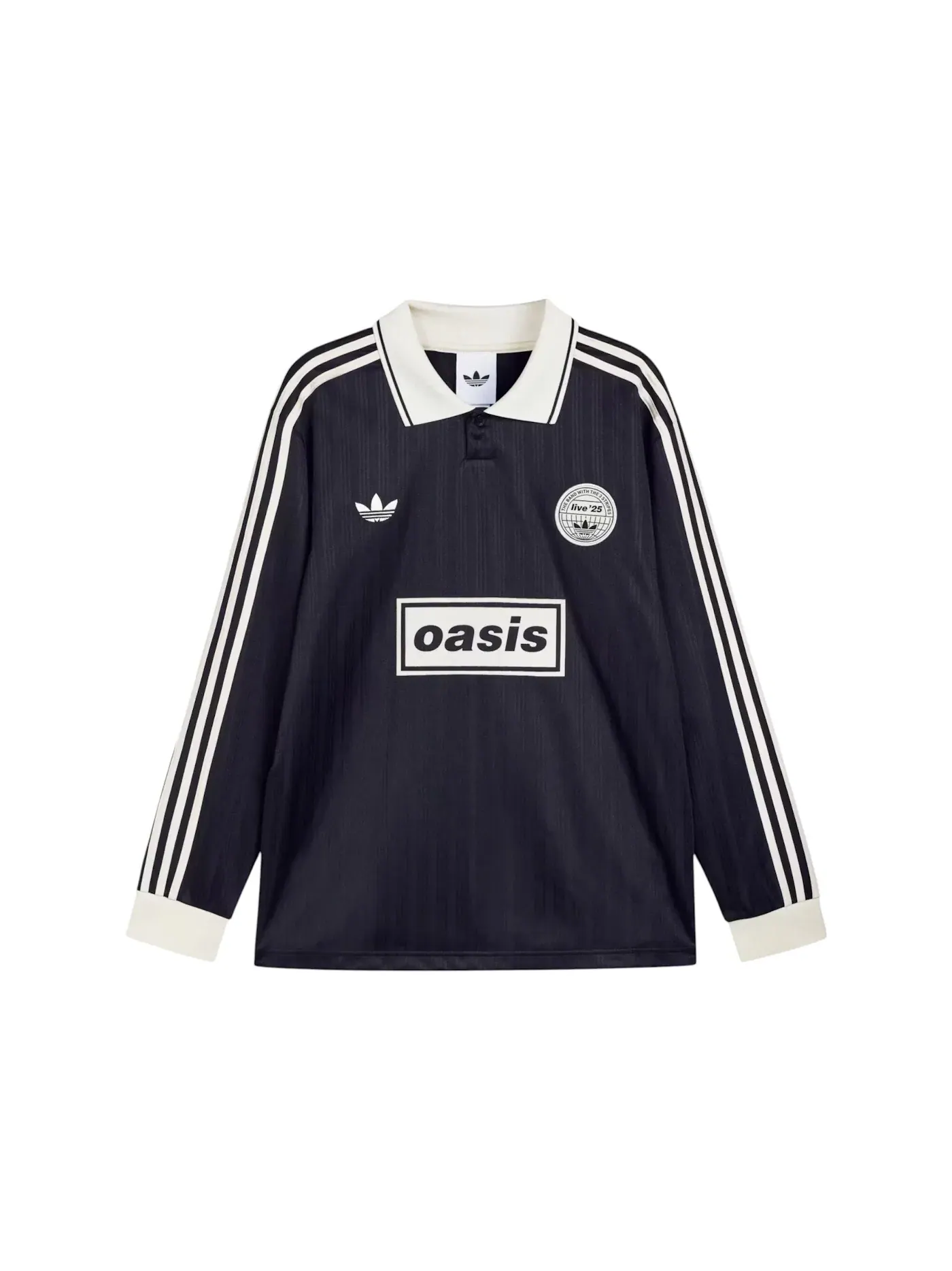 Детская футболка с длинным рукавом с принтом Adidas x Oasis Tour Jacquard Stripe L S Jersey — изображение 1 из 2
