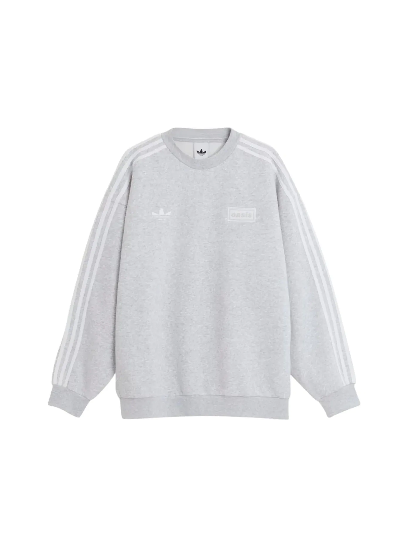 Мужской свитшот оверсайз Oasis Tour Adidas — изображение 1 из 1, светлый серый