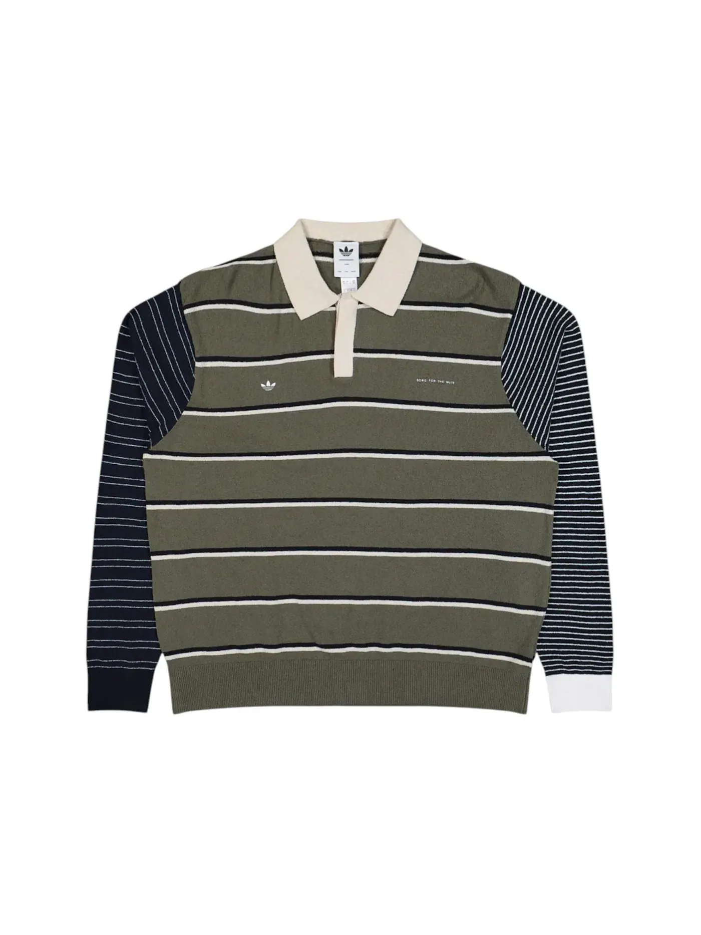 Унисекс футболка с принтом Adidas x Song For The Mute Multi-Stripe Pattern T-Shirt — изображение 1 из 1, черный