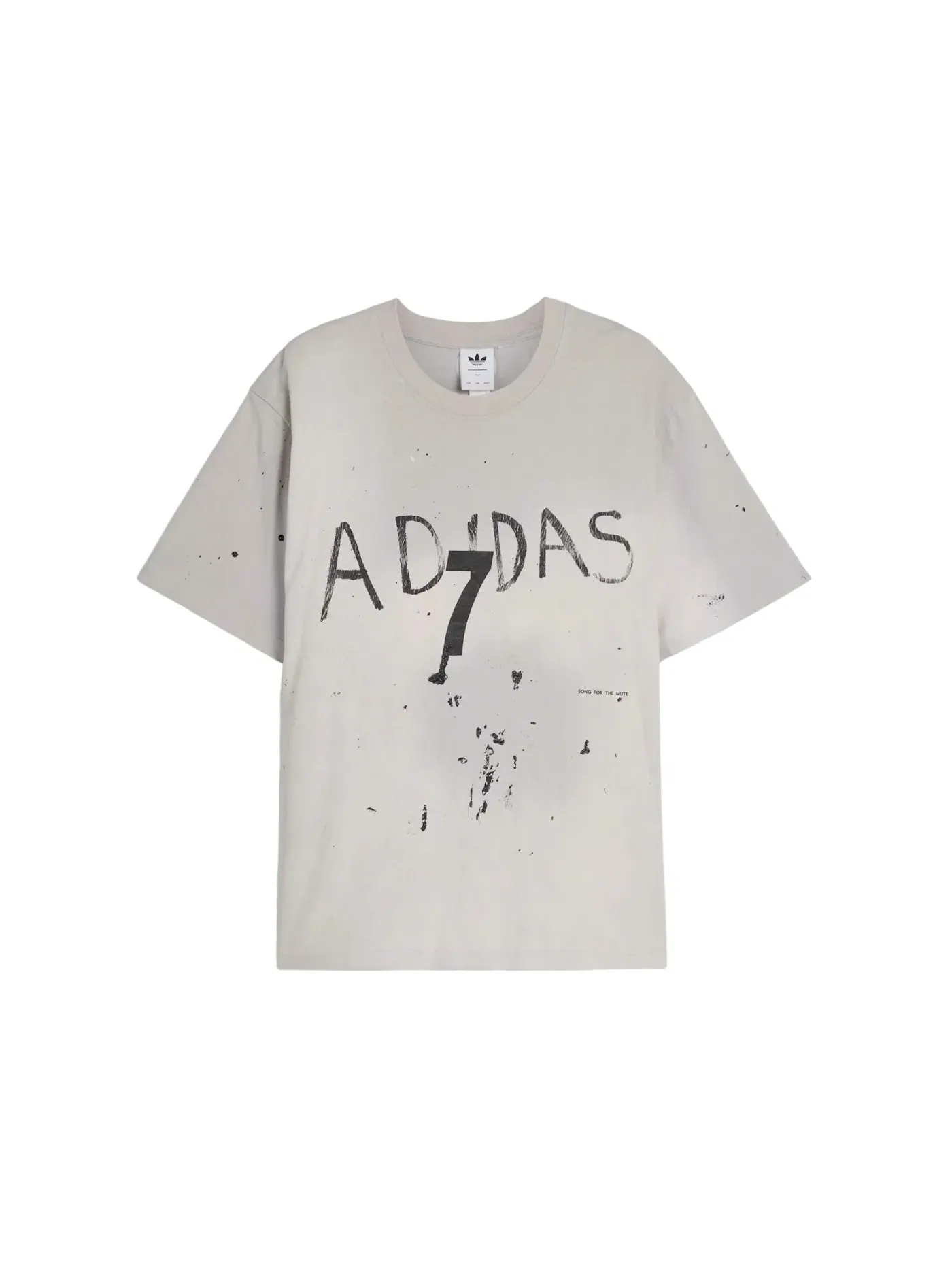 Футболка с принтом Adidas x Song For The Mute Splash Dots Print T-Shirt — изображение 1 из 1, серый
