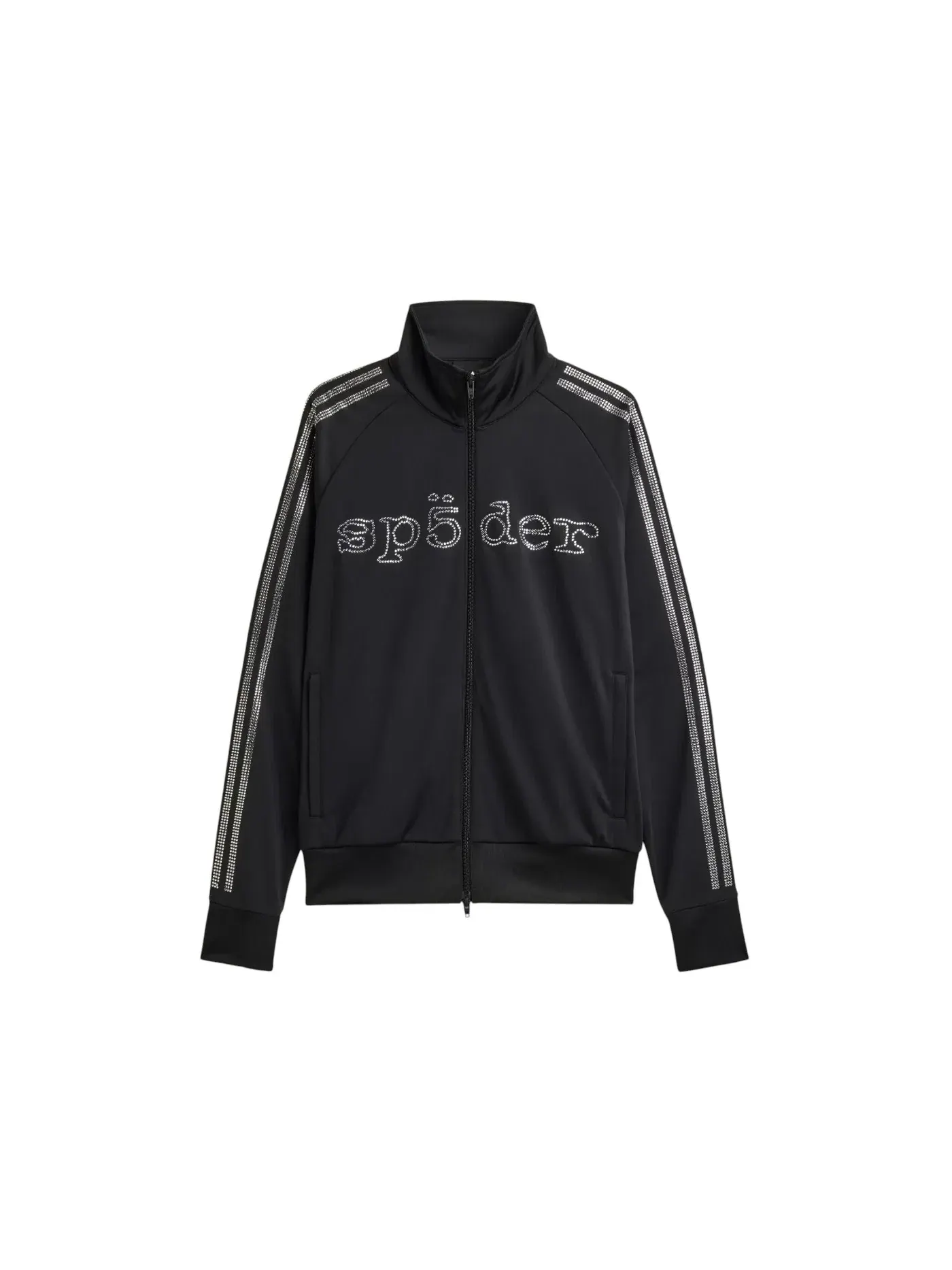 Мужская футболка с принтом Rhinestone Track Top Adidas — изображение 1 из 2, черный