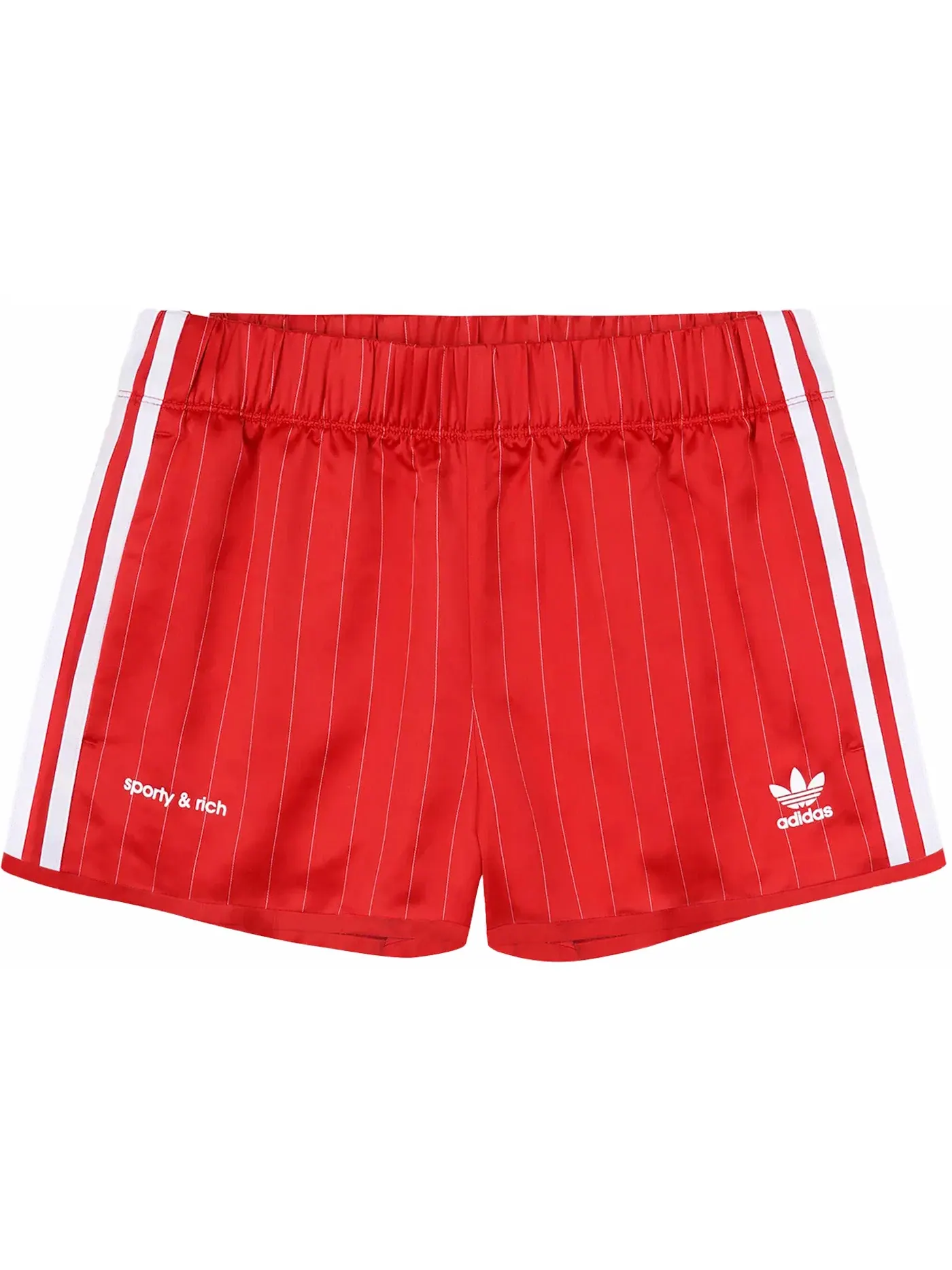 Женские шорты с принтом Short Adidas — изображение 1 из 2, красный/белый