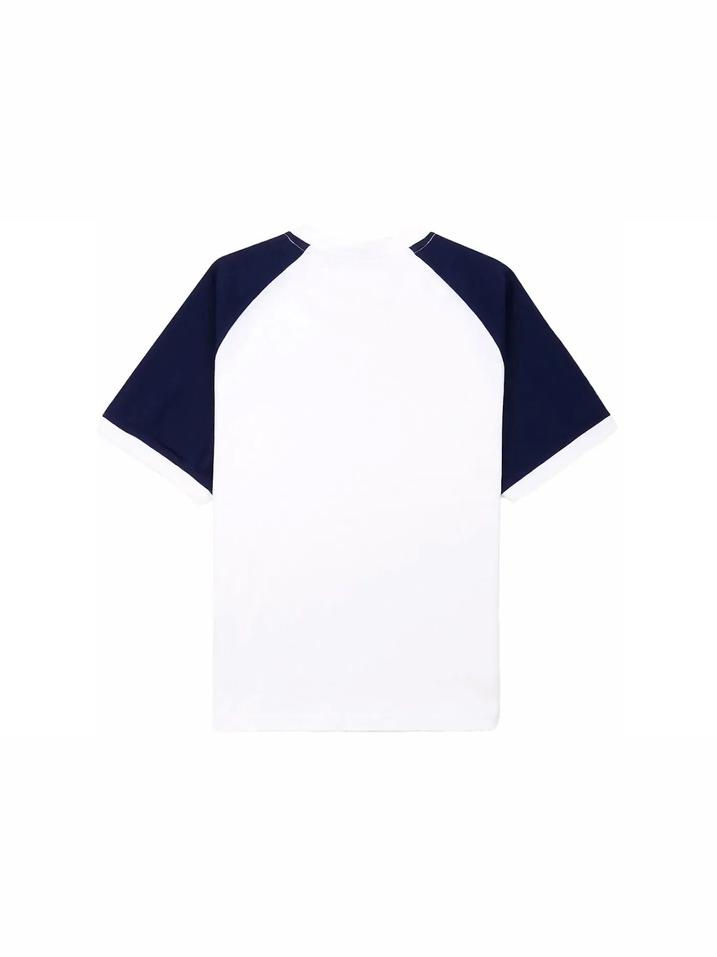 Женская футболка с контрастными рукавами Adidas x Sporty & Rich Two Tone Ringer Tee — изображение 2 из 2, белый/темно-синий