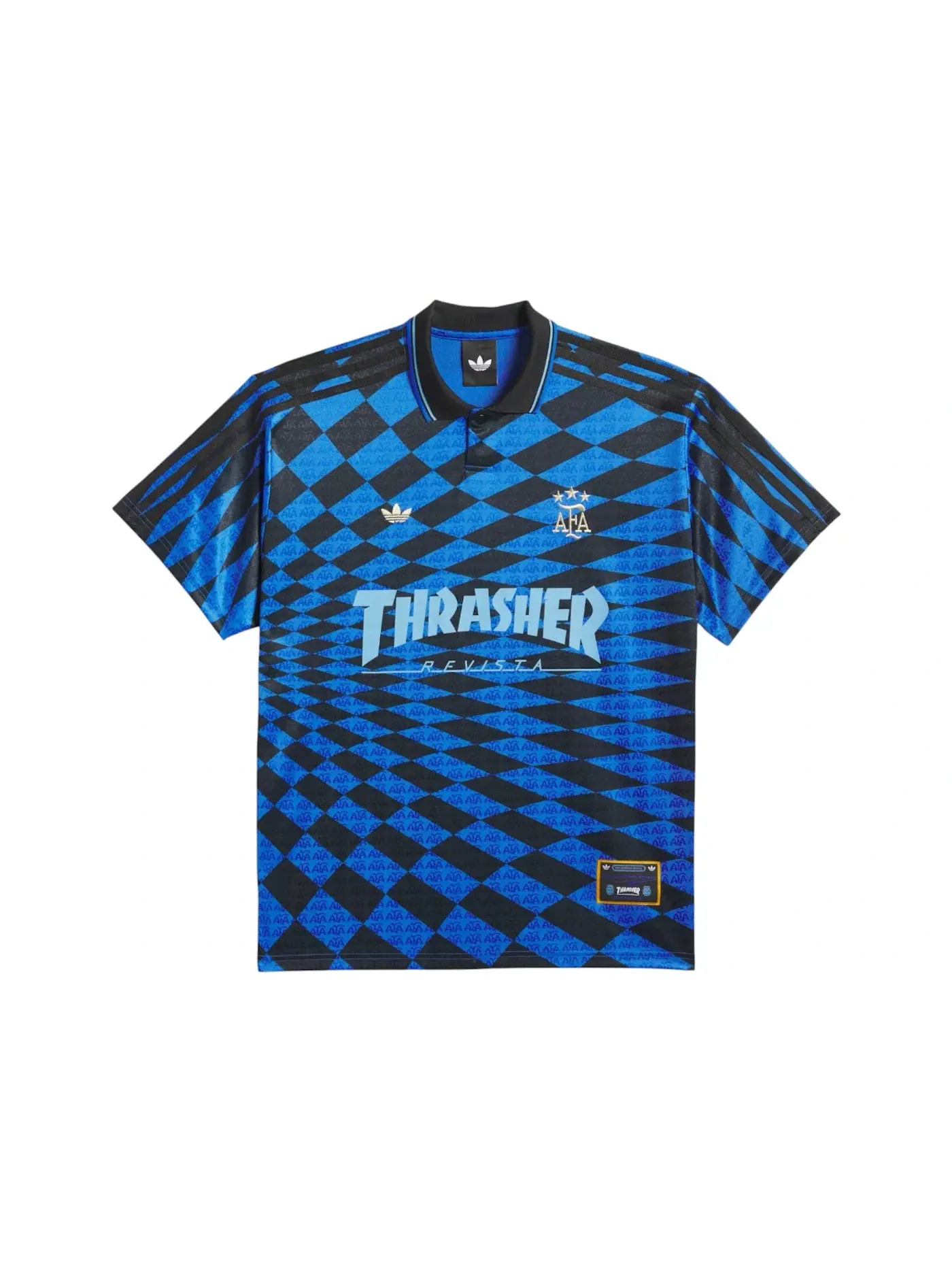 Мужская футбольная джерси Thrasher Argentina Jersey Adidas — изображение 1 из 2, черный/синий