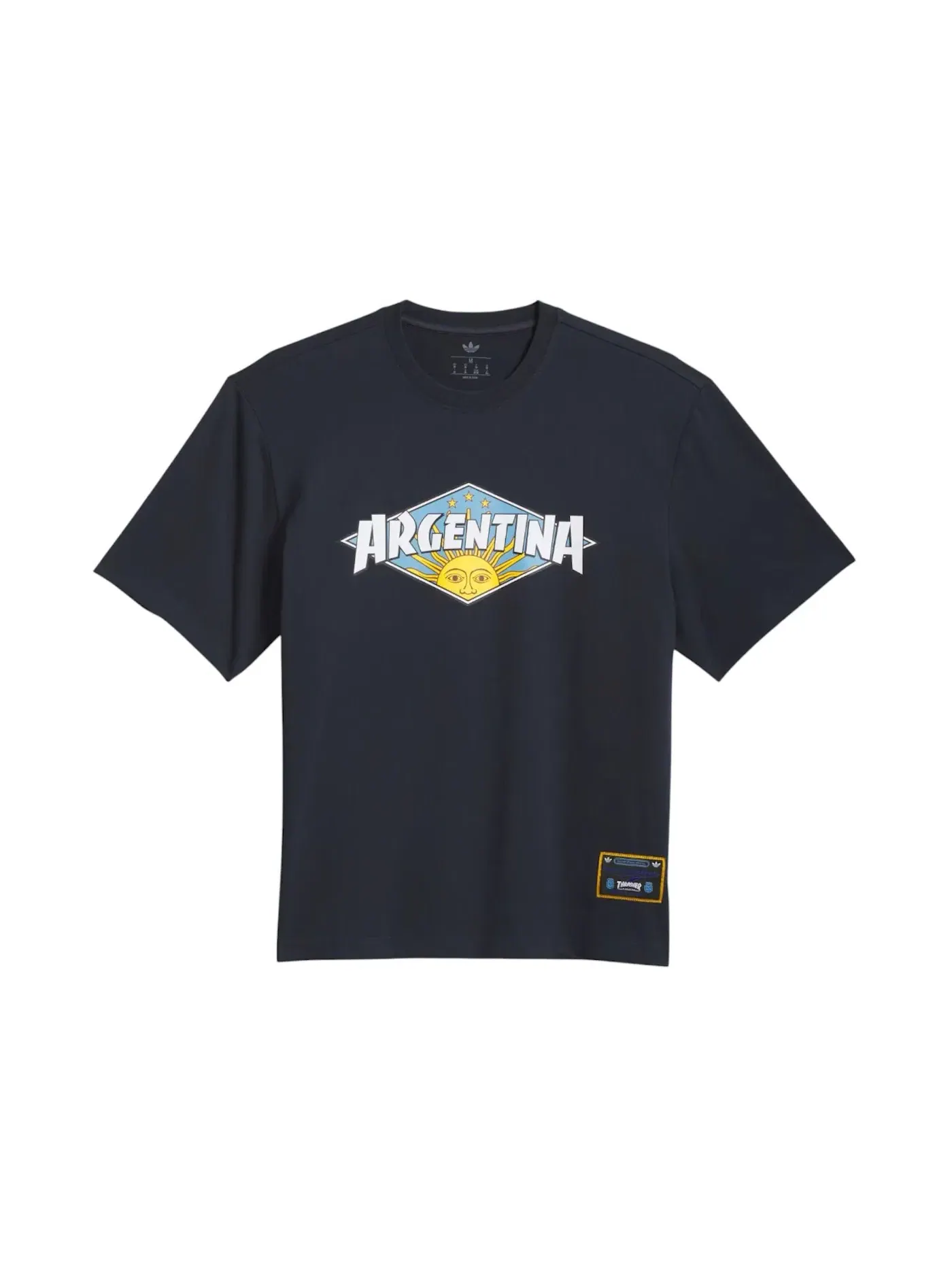 Мужская футболка с принтом Adidas x Thrasher Argentina T-shirt — изображение 1 из 2, темно-синий