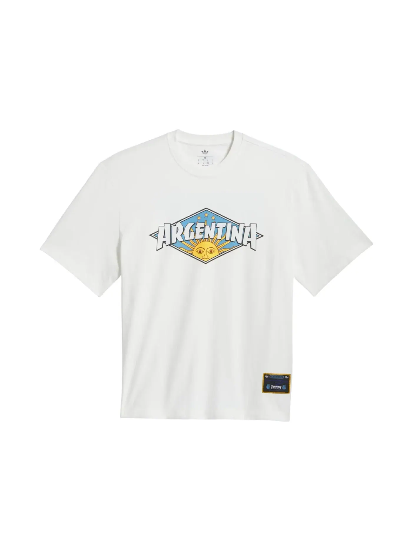 Мужская футболка с принтом Adidas x Thrasher Argentina T-shirt Adidas — изображение 1 из 2, белый