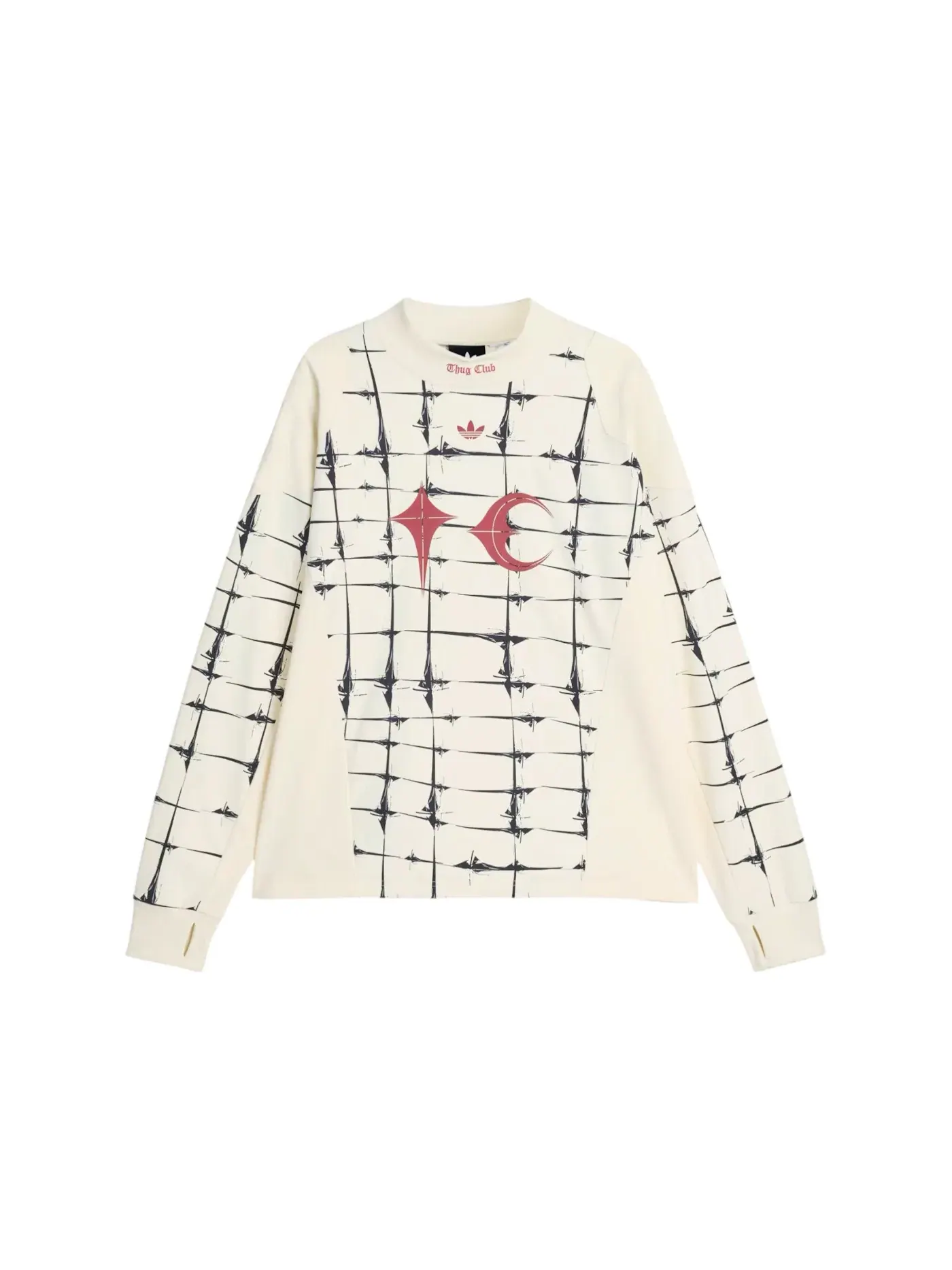 Мужская футболка с длинным рукавом Adidas x Thug Club Goalie L/S — изображение 1 из 2, кремовый белый