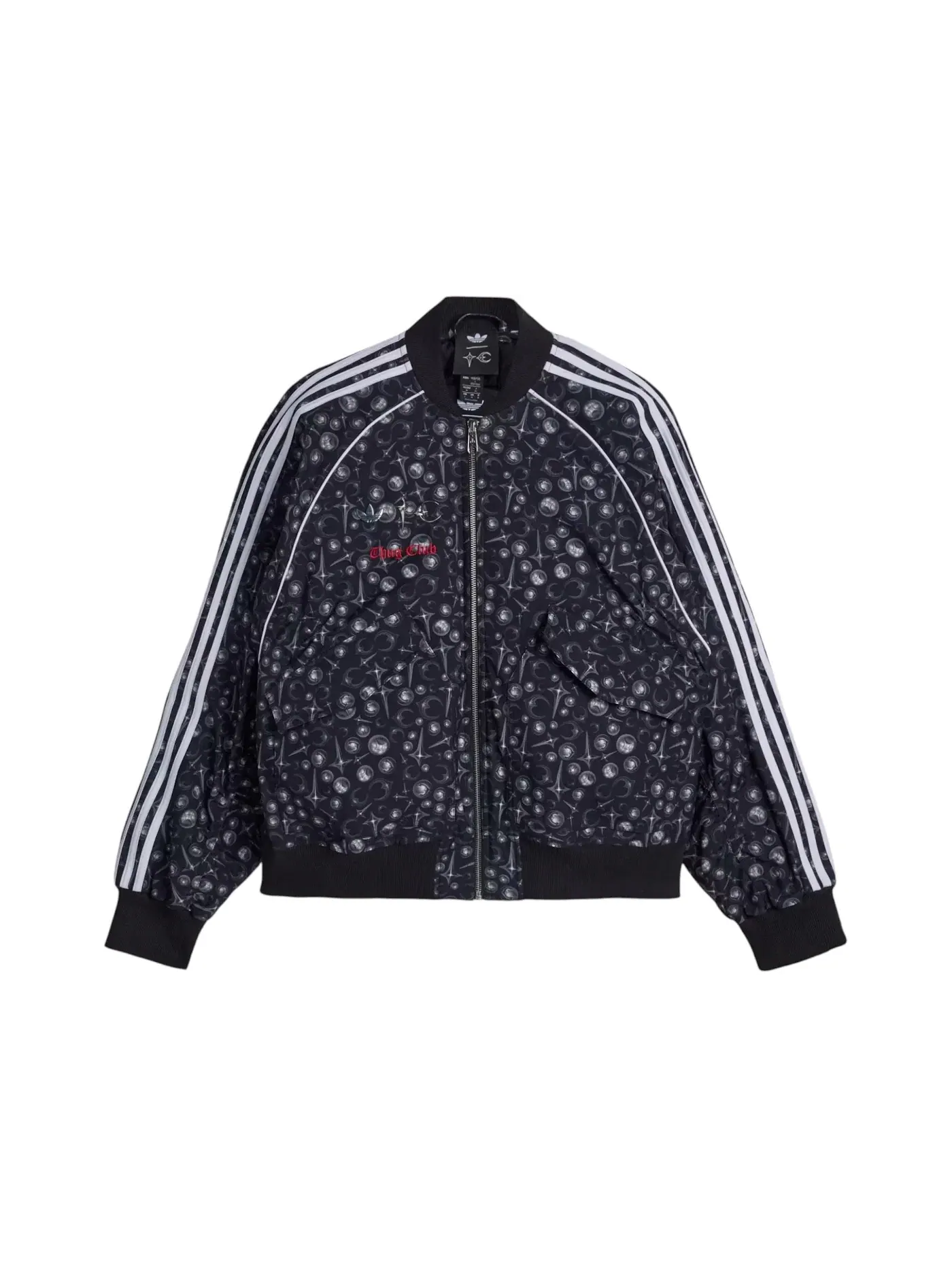 Мужская куртка с принтом Adidas x Thug Club Superstar Jacket Black/White — изображение 1 из 2