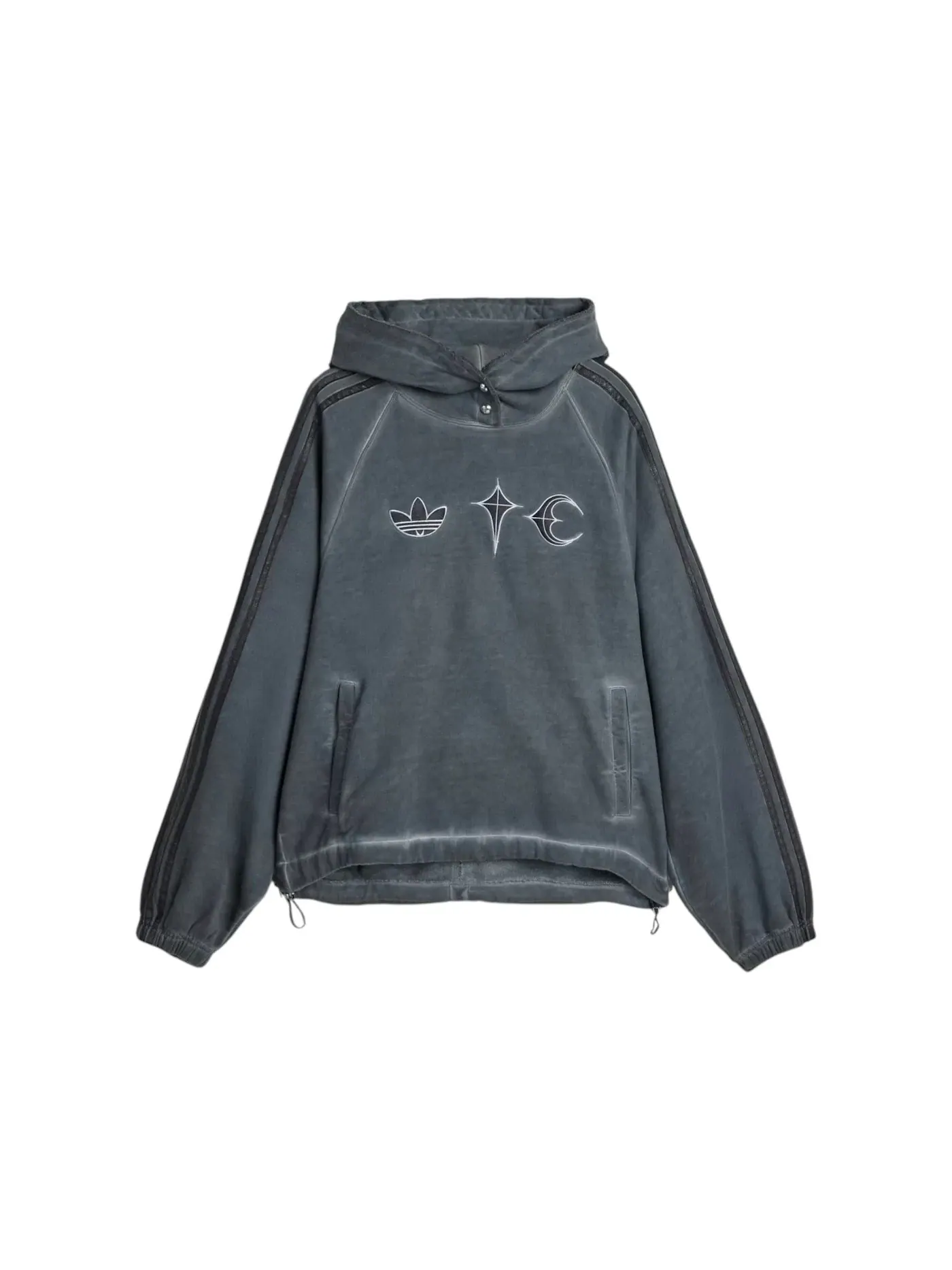 Мужская худи с принтом Hoodie Adidas — изображение 1 из 2, черный