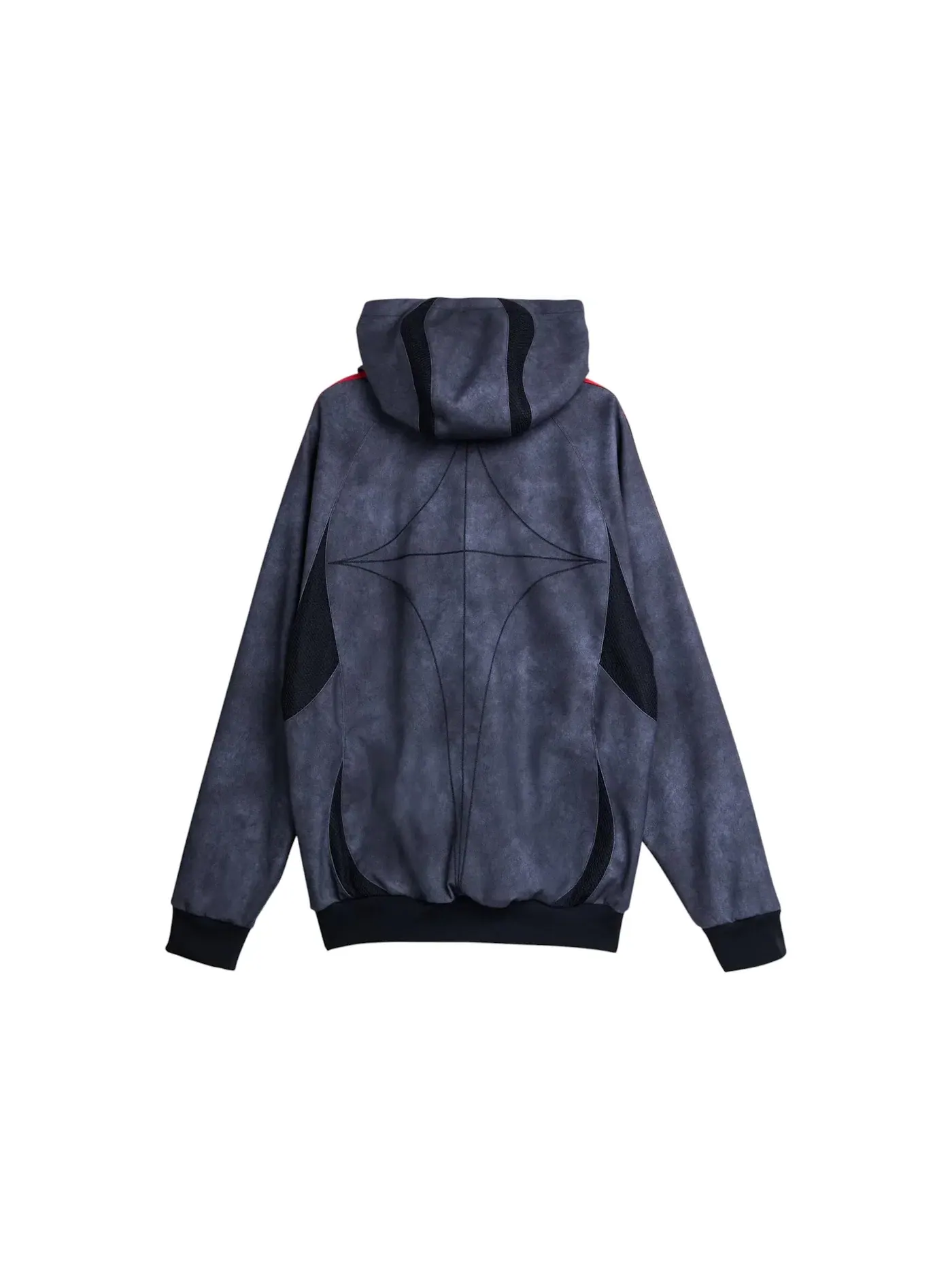 Мужская куртка из искусственной кожи с принтом Teamgeist Adidas x Thug Club — изображение 2 из 2, черный/серебристый