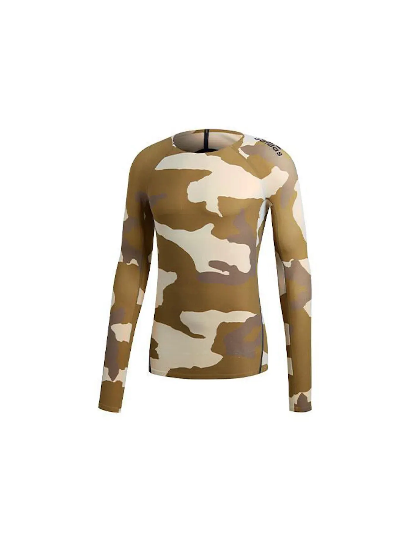 Мужская футболка с длинным рукавом Adidas x Undefeated Alphaskin 360 1/1 Tee — изображение 1 из 2, бежевый