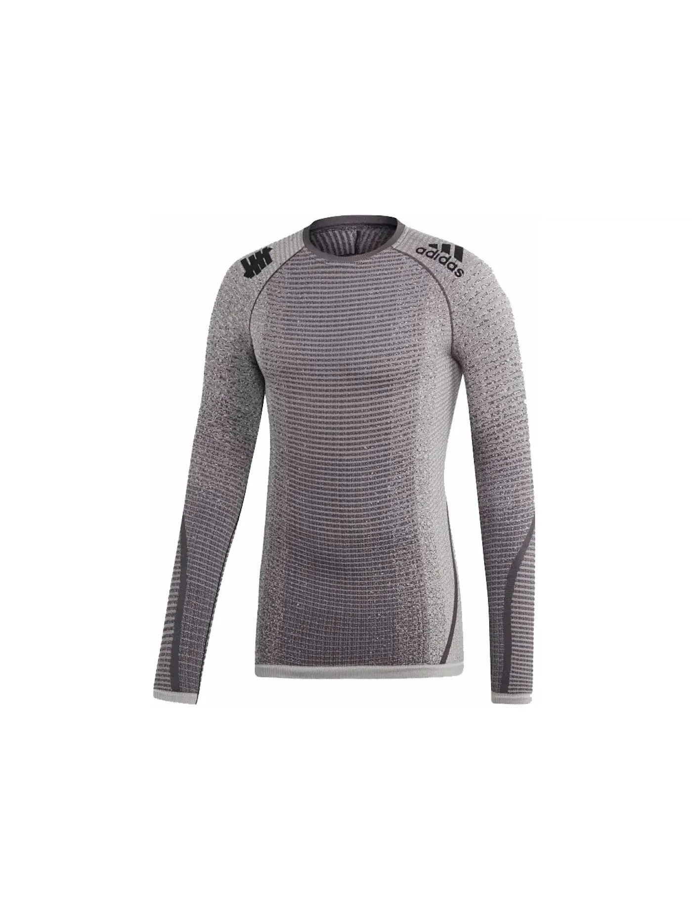 Мужская футболка с принтом Adidas x Undefeated Alphaskin Tech Heat Tee — изображение 1 из 2, серый/серый/черный
