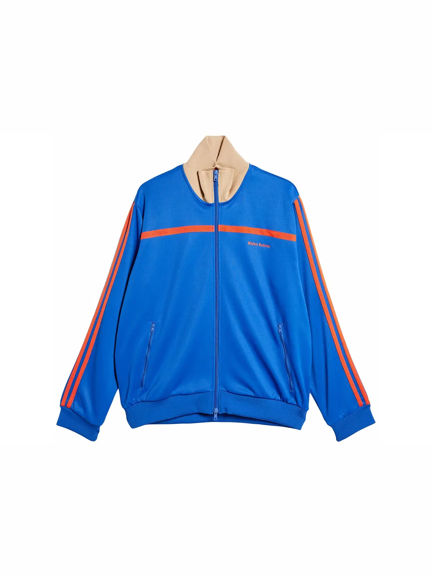 Унисекс куртка-ветровка с принтом Adidas x Wales Bonner Jersey Track Top — изображение 1 из 2, синий