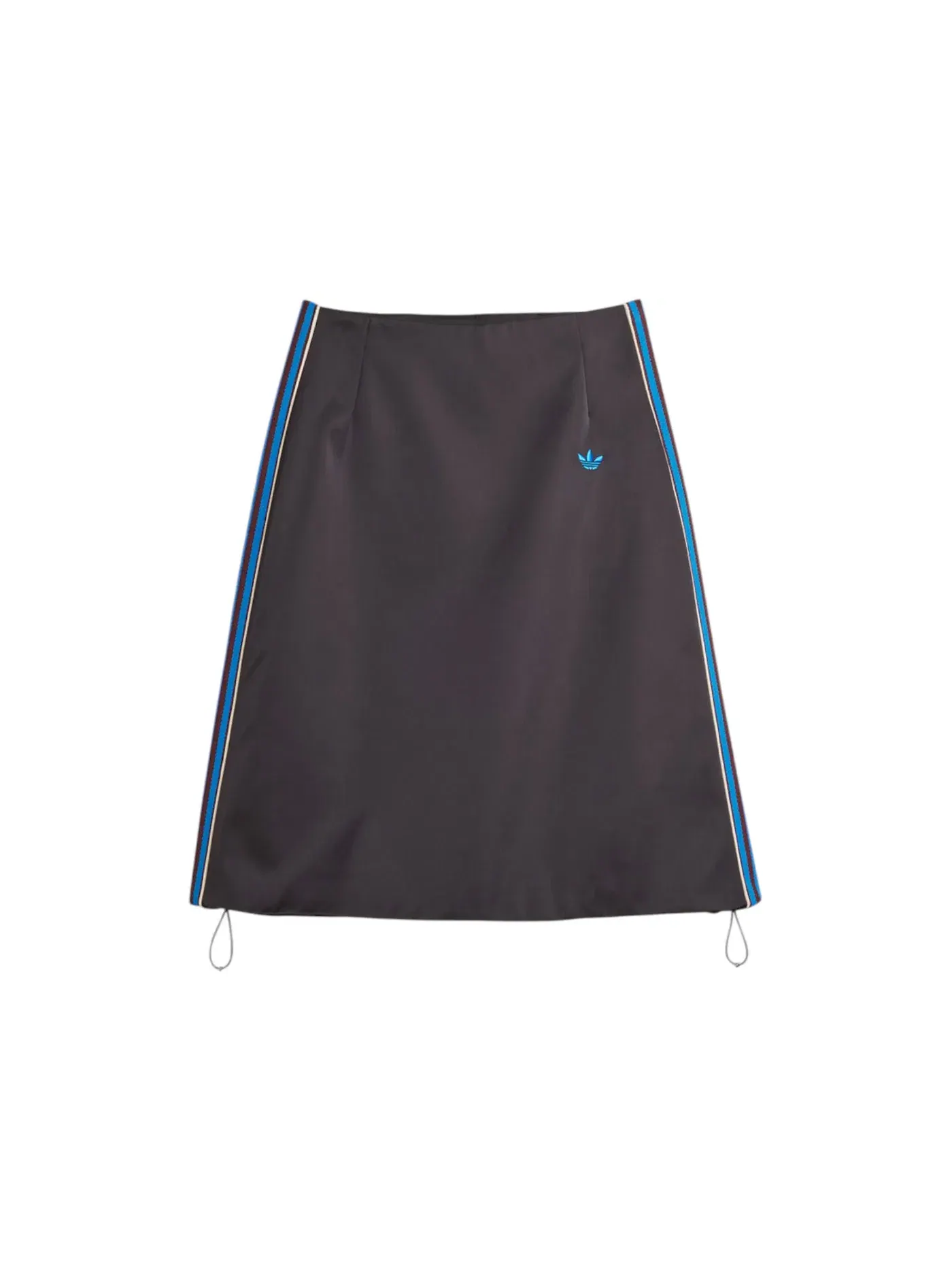 Женская юбка из сатина Adidas x Wales Bonner W Satin Skirt — изображение 1 из 1, темный серый