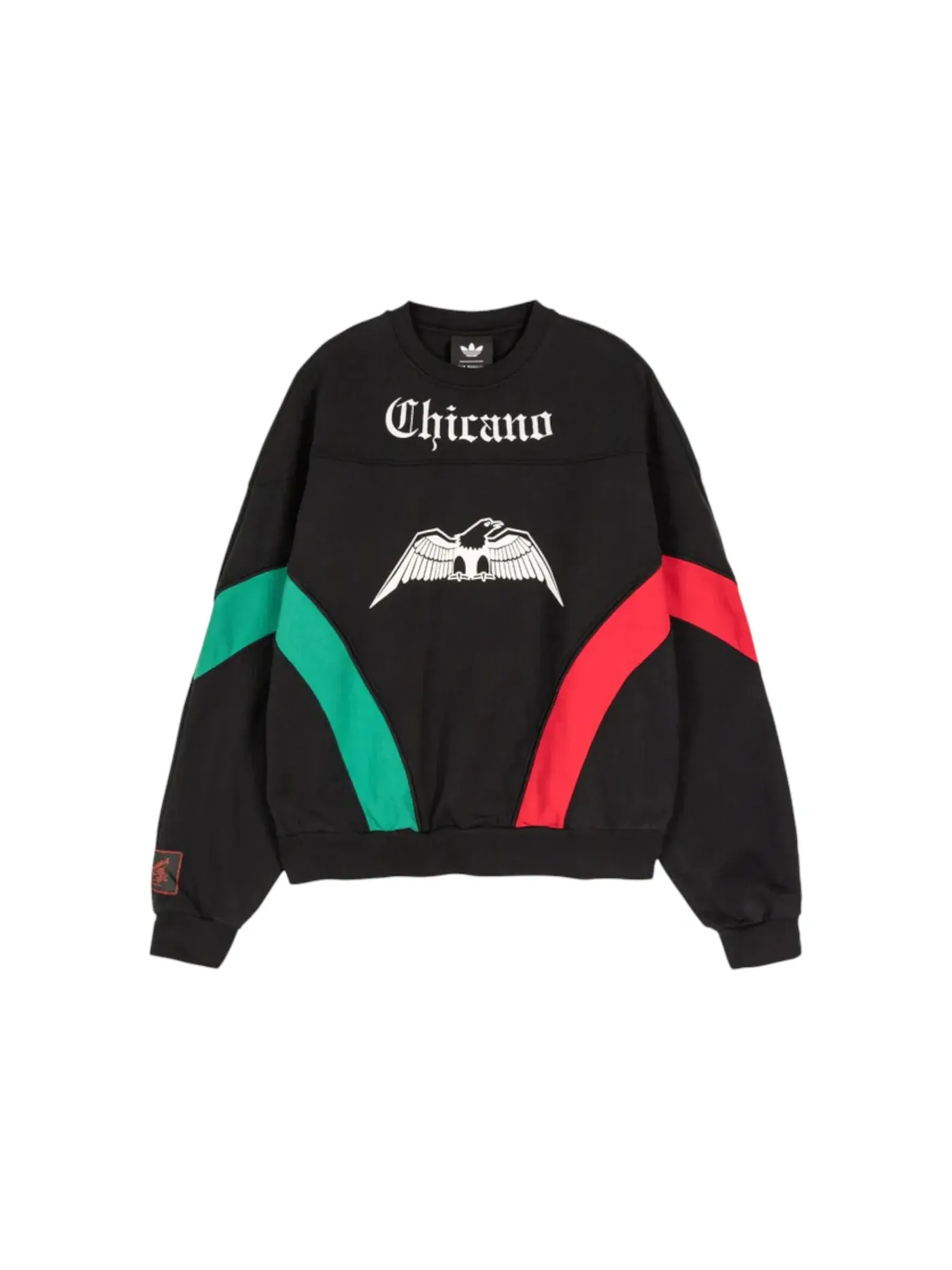 Мужской свитшот с принтом Chicano Adidas — изображение 1 из 2, черный