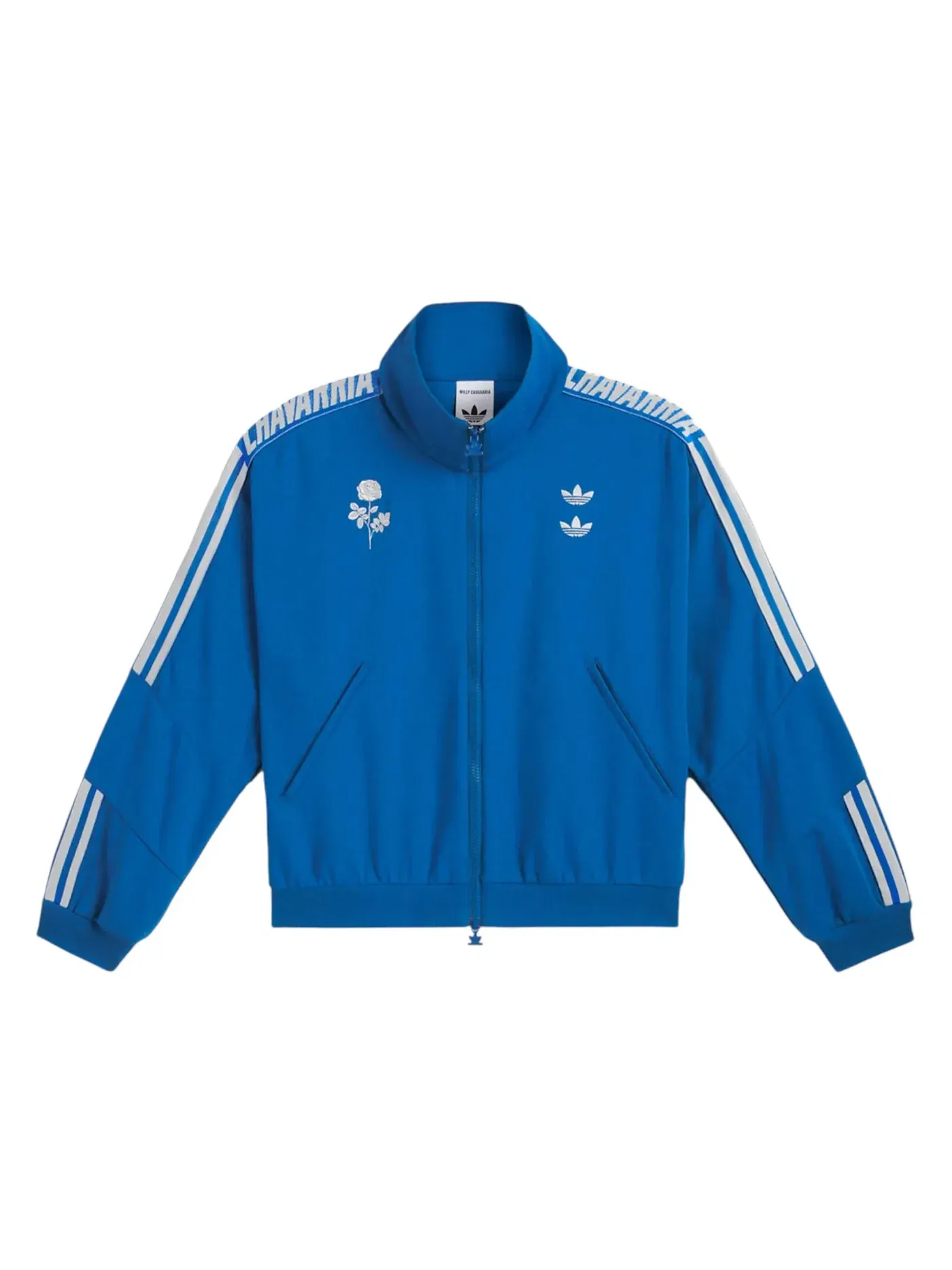 Мужская ветровка из трикотажа понте с принтом Adidas x Willy Chavarria Knit Track Jacket, Dark Marine — изображение 1 из 2