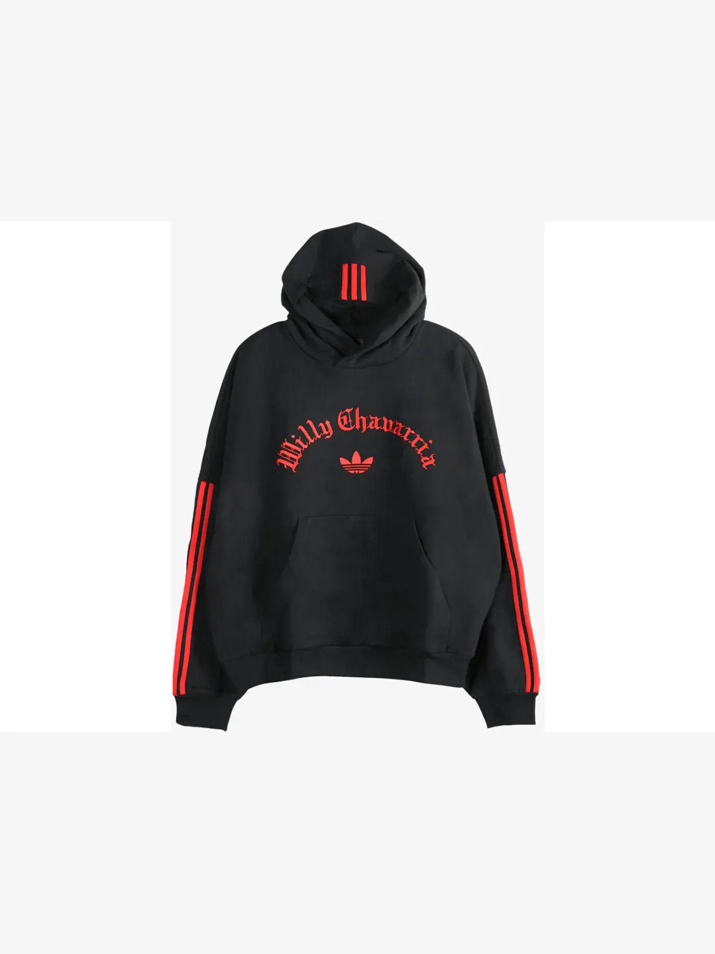 Унисекс худи с принтом Adidas x Willy Chavarria Merch Hoodie — изображение 1 из 1, черный