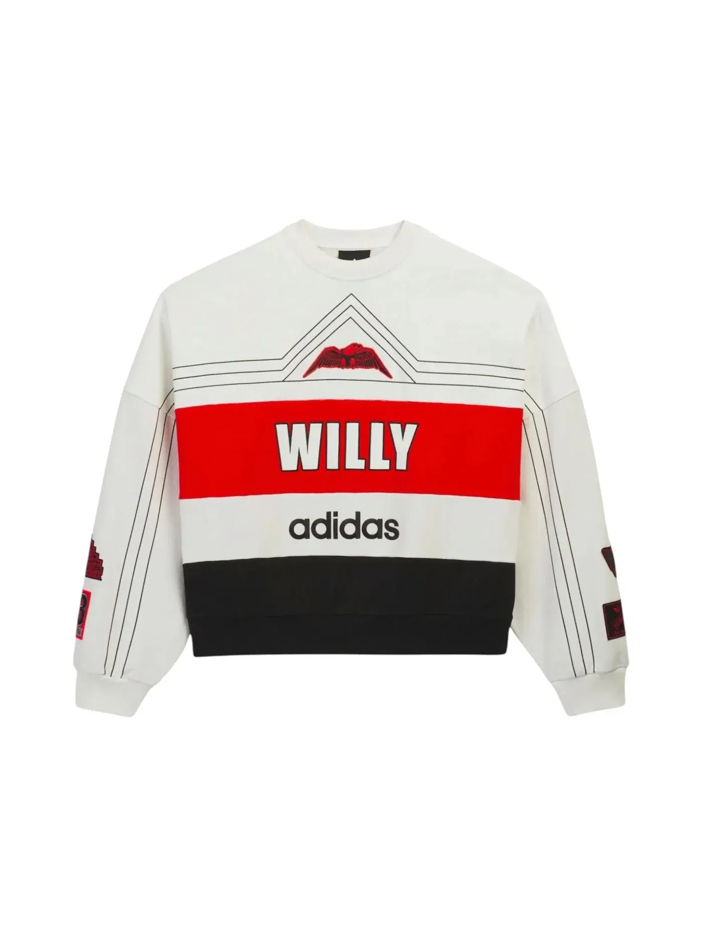 Мужская худи-свитшот с длинным рукавом Crew Adidas — изображение 1 из 2, белый