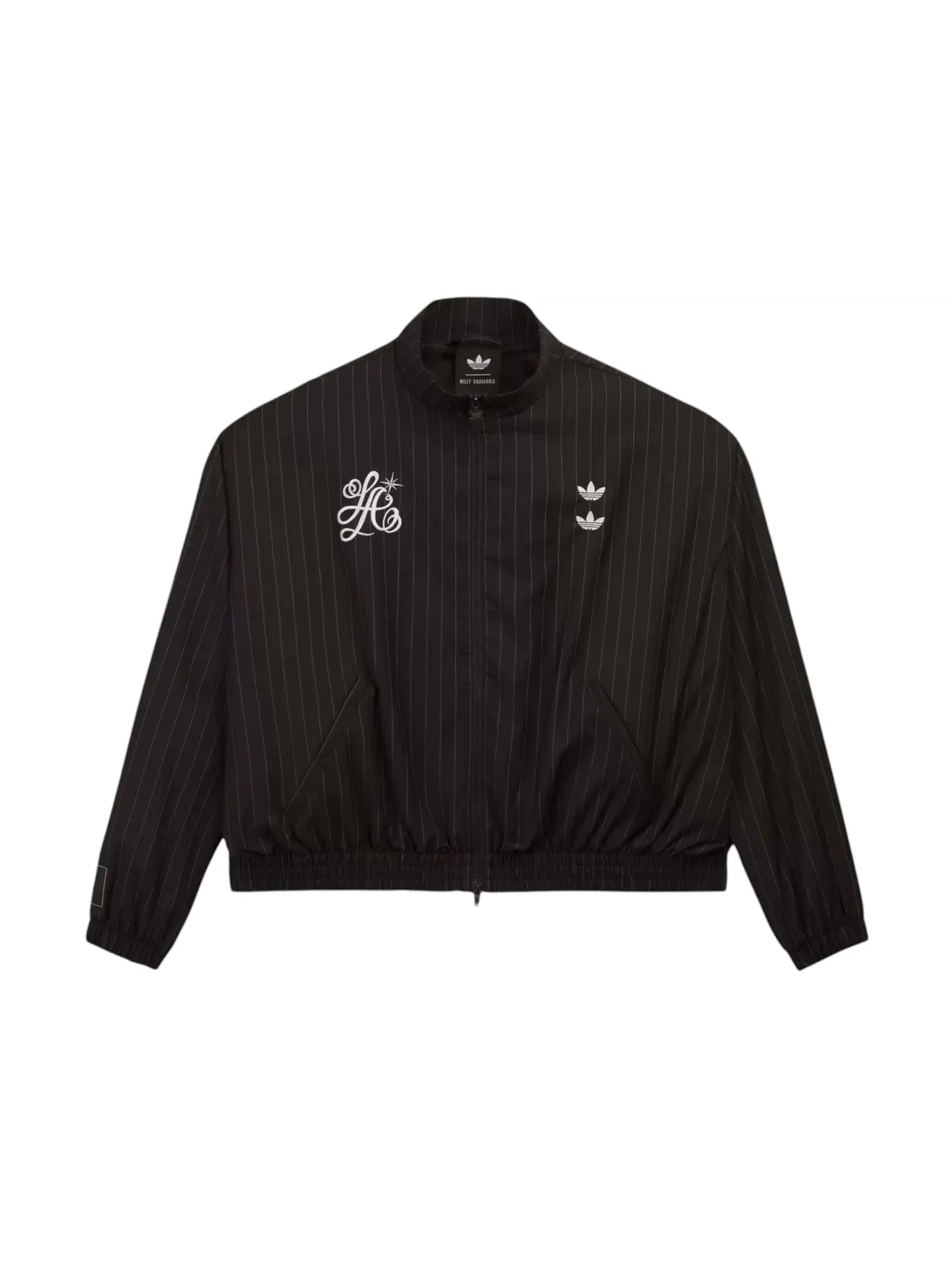 Мужская куртка с принтом Adidas x Willy Chavarria Pinstripe Track Jacket — изображение 1 из 2, черный/белый