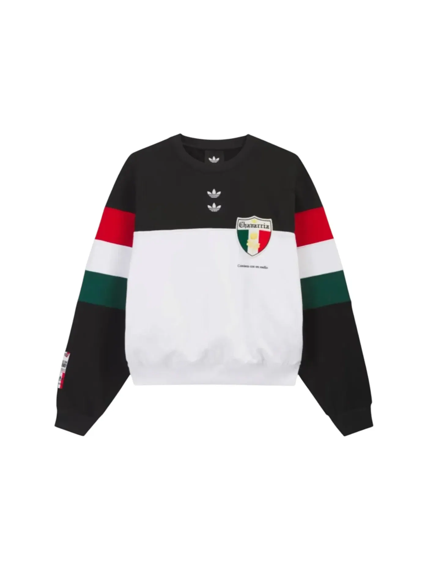 Мужской свитшот с круглым вырезом Crewneck Adidas — изображение 1 из 2, черный/белый