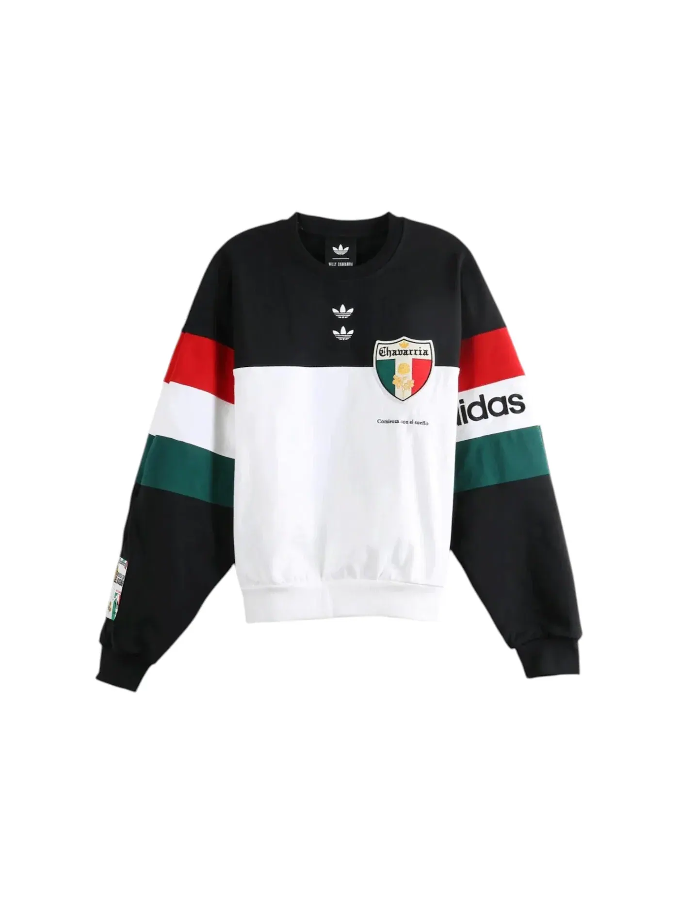Мужской свитшот с длинным рукавом Adidas x Willy Chavarria WC Crew Sweatshirt — изображение 1 из 1, черный/белый