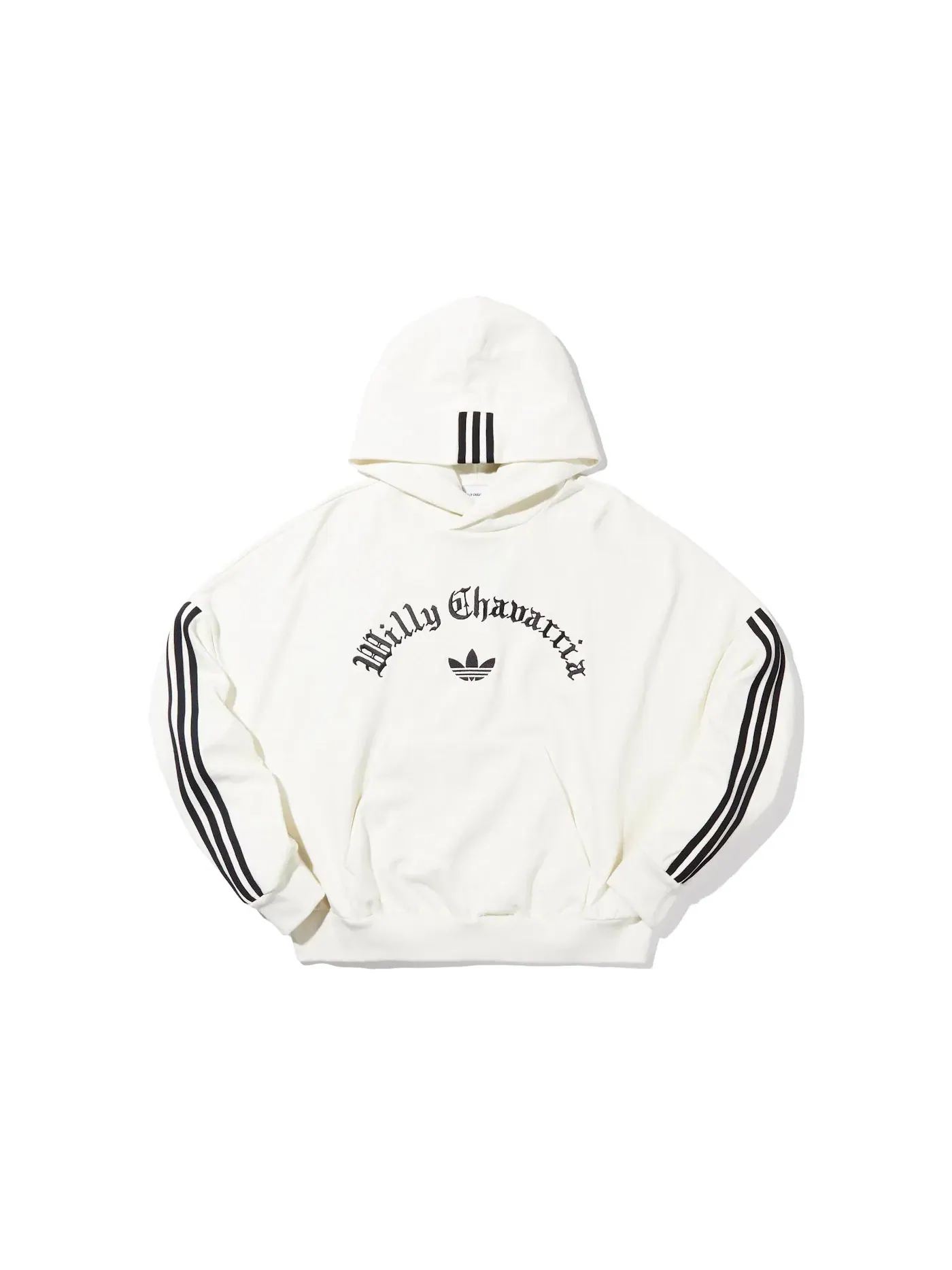 Мужская худи с флисом Adidas x Willy Chavarria WC Fleece Hoodie — изображение 1 из 2, белый/черный