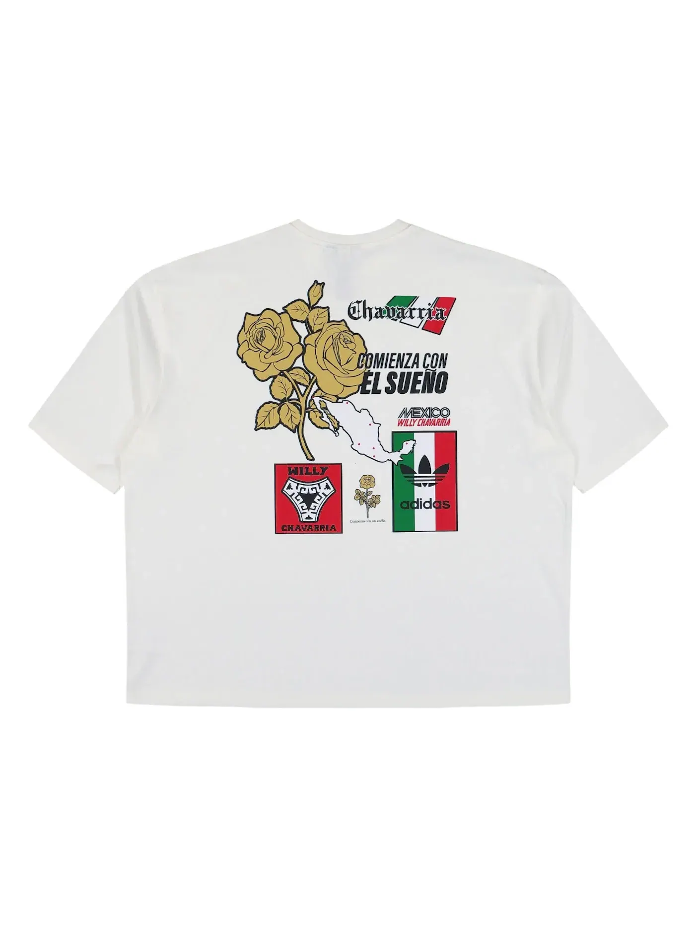 Мужская футболка с принтом Adidas x Willy Chavarria WC Merch Tee — изображение 2 из 2, белый