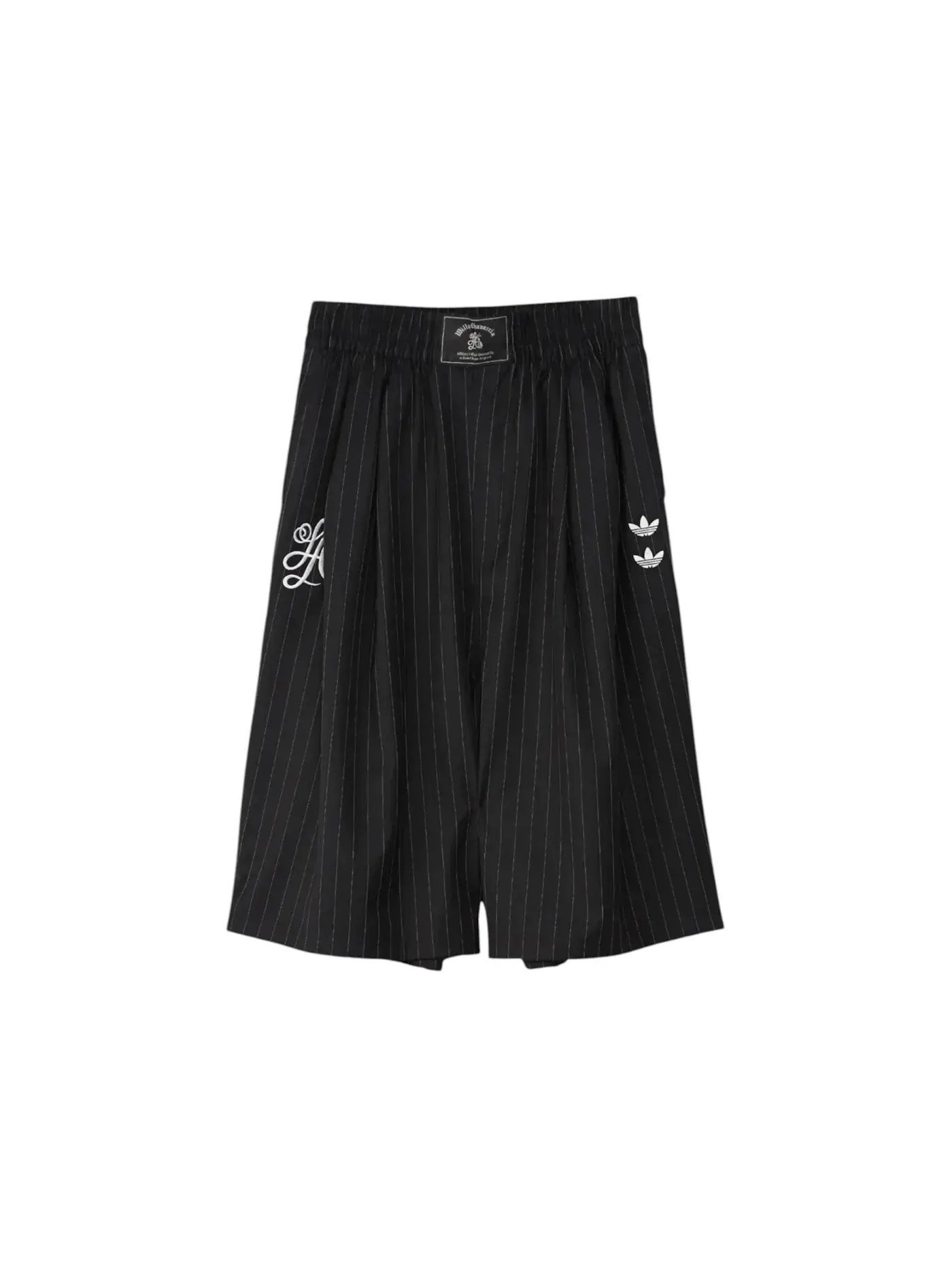 Мужские шорты с принтом Adidas x Willy Chavarria WC Pinstripe Short — изображение 1 из 1, черный/белый