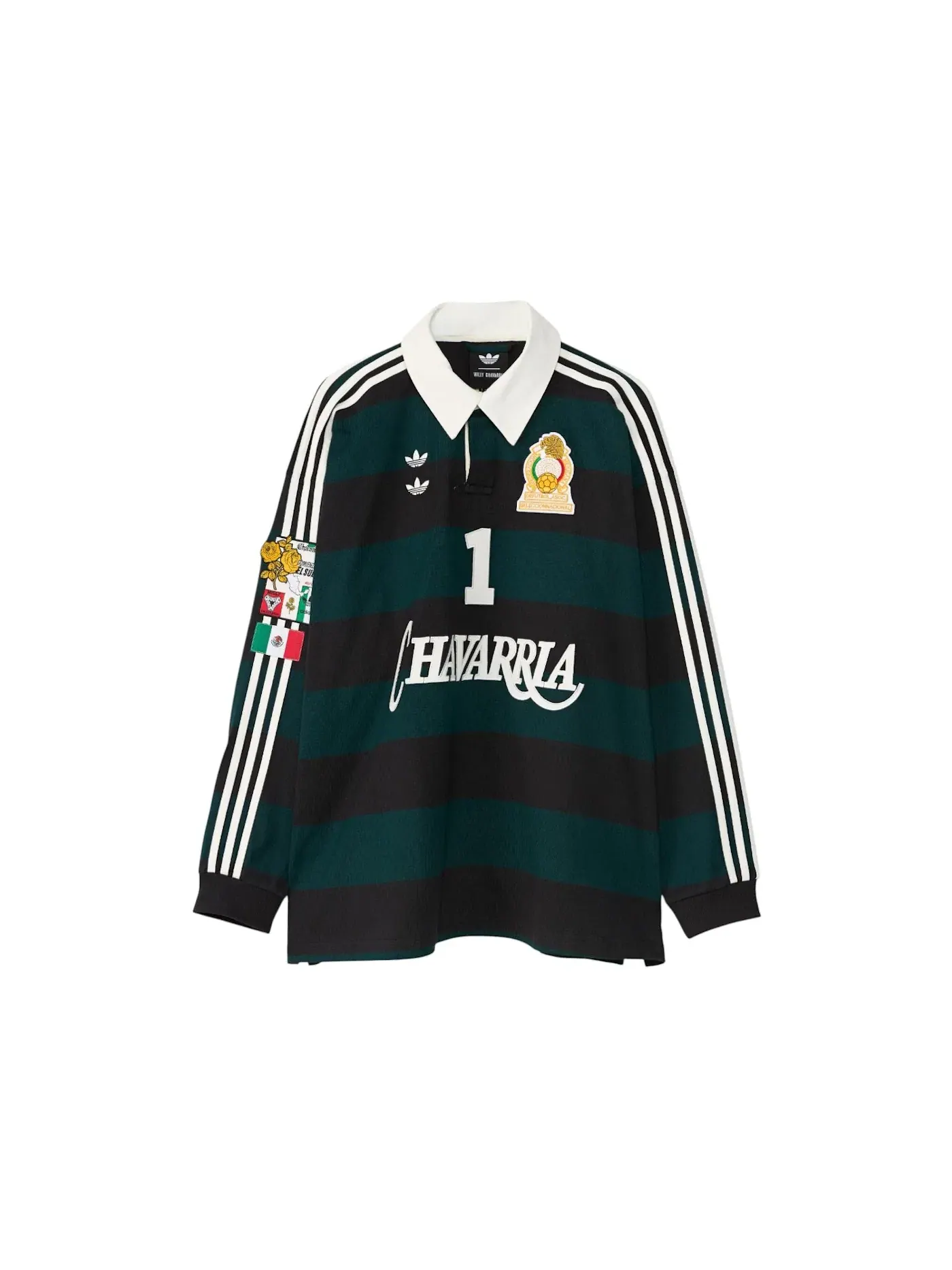 Мужская футболка с длинным рукавом Adidas x Willy Chavarria WC Portero Rugby Longsleeve — изображение 1 из 2, черный