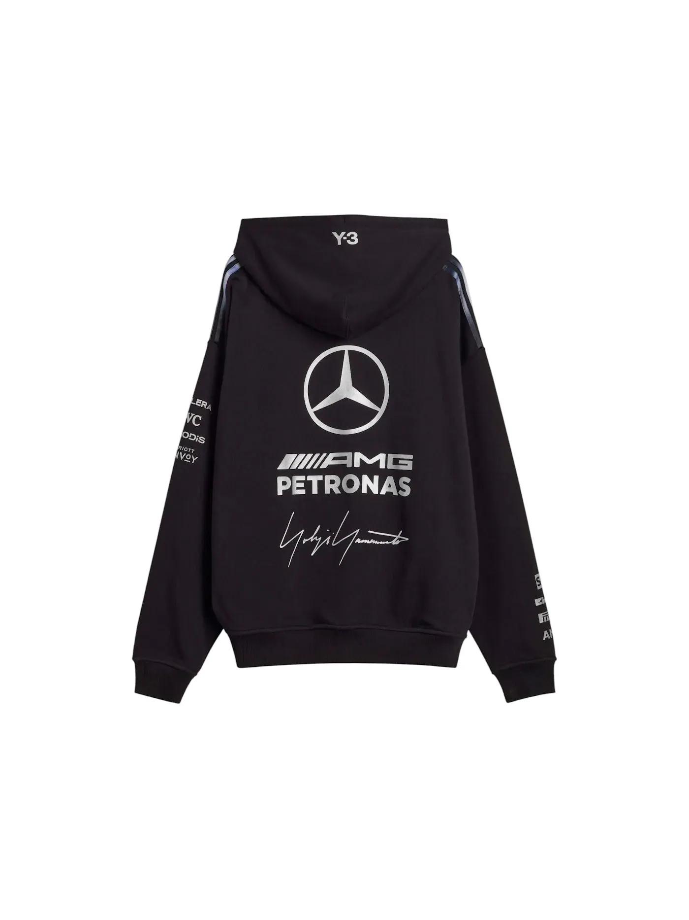 Мужская худи с длинным рукавом Adidas x Y-3 Mercedes Amg Petronas Formula 1 Team Hoodie — изображение 2 из 2, черный
