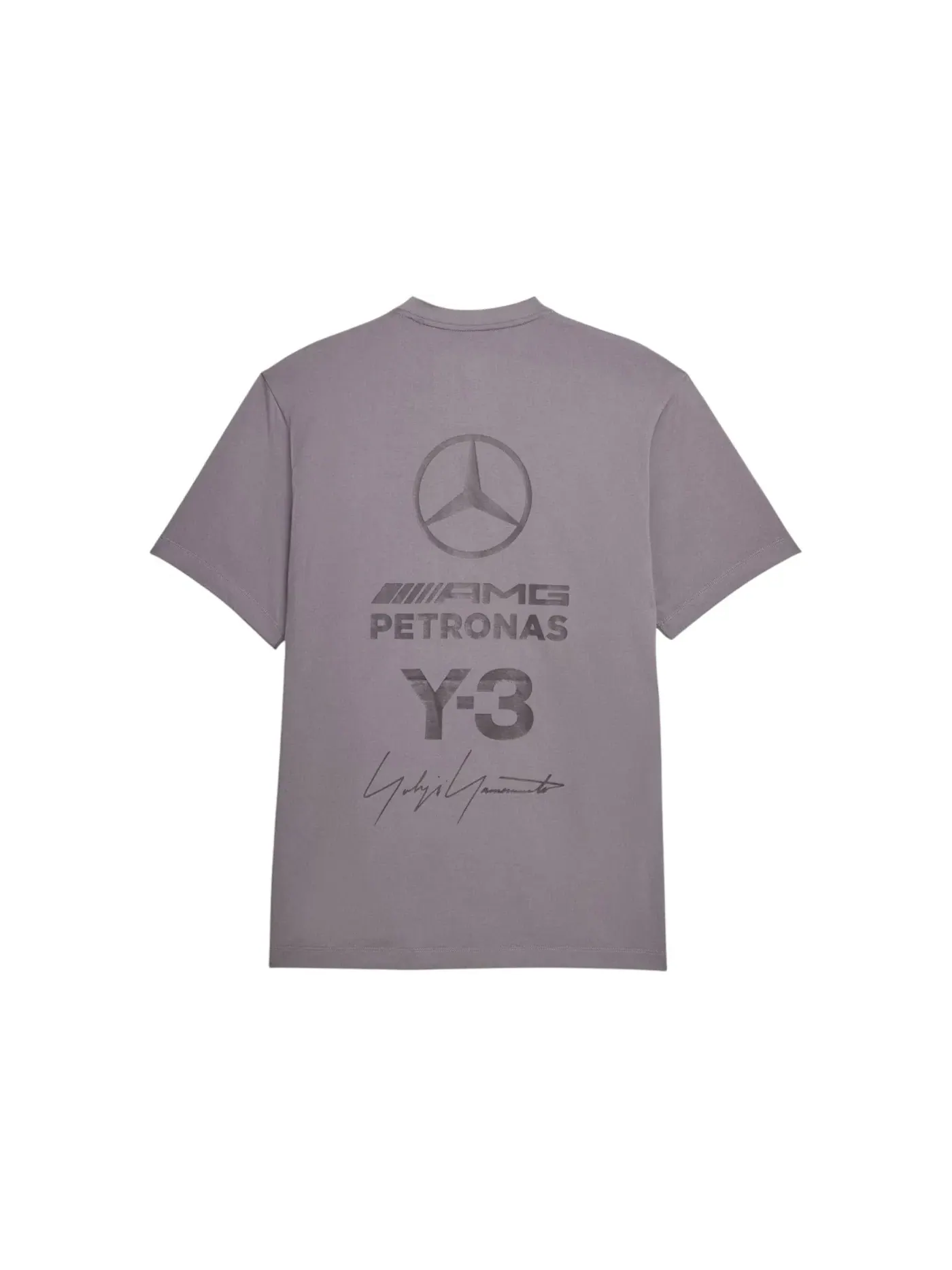Мужская футболка с коротким рукавом Adidas x Y-3 Mercedes Amg Petronas Formula 1 Logo Stack Tee — изображение 2 из 2, серый