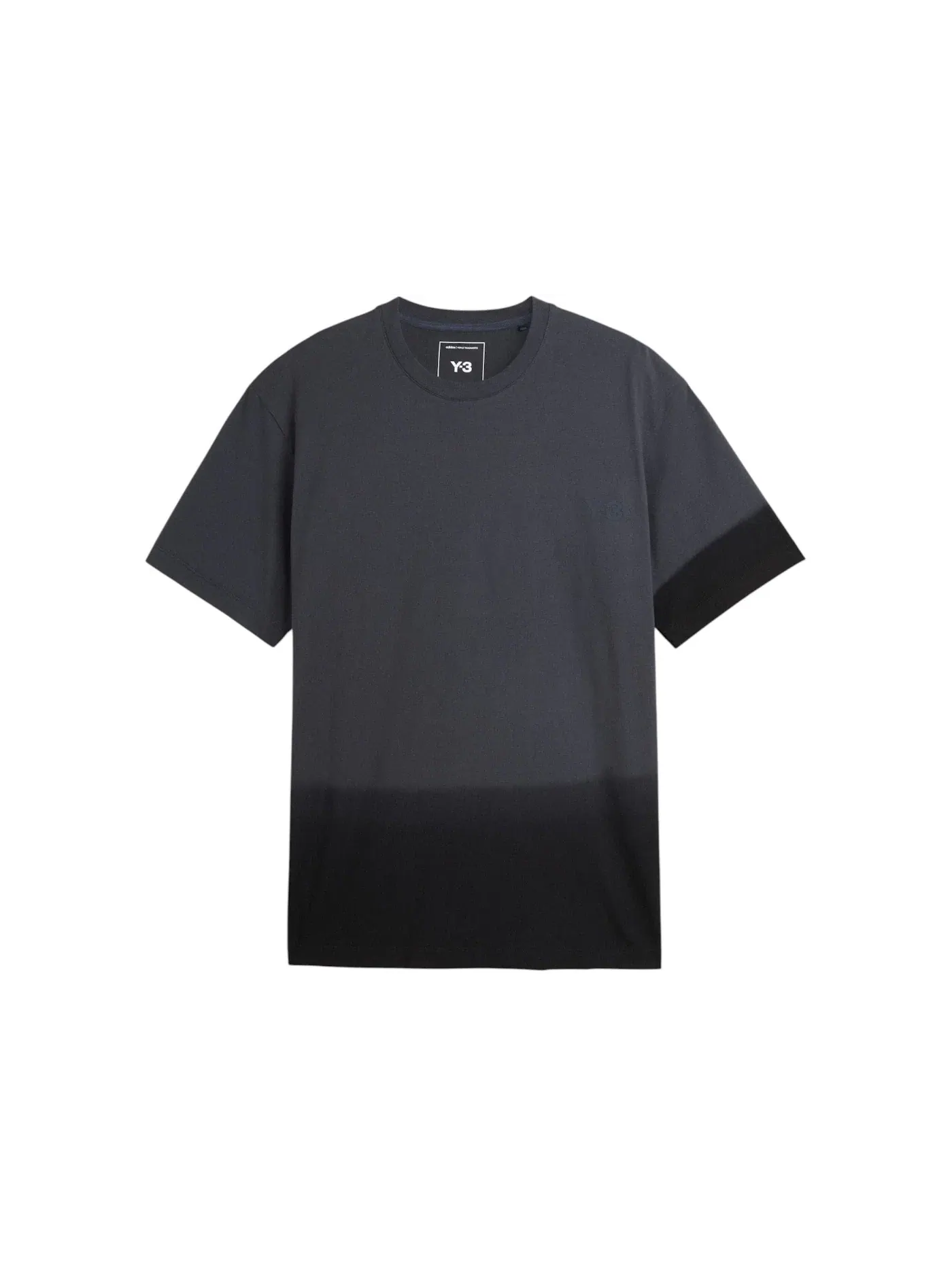 Женская футболка с коротким рукавом Y-3 Dipped Regular Short Sleeve Tee Adidas — изображение 1 из 1, серый/черный